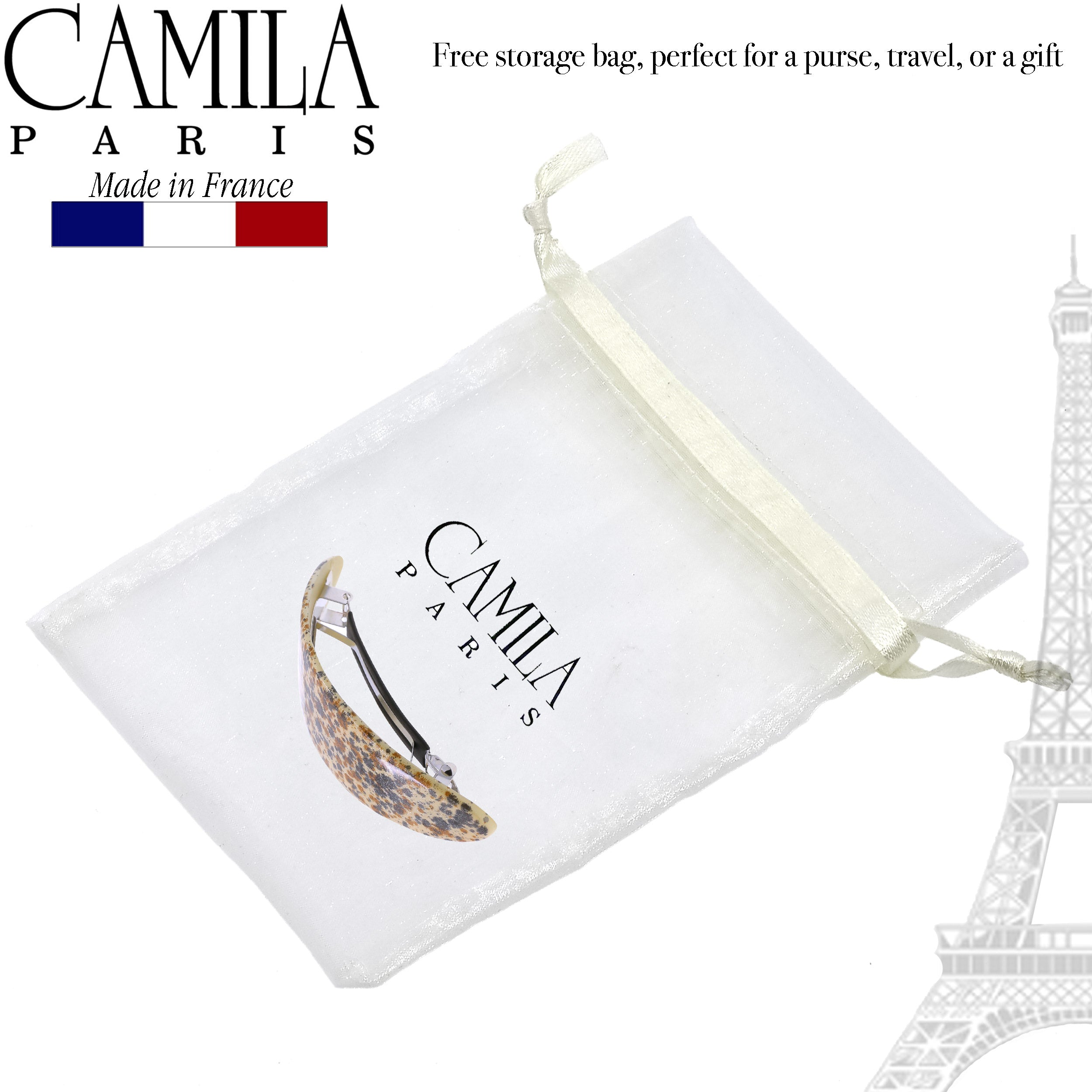 Camila Paris Hand Painted French barrette cellulose acetate