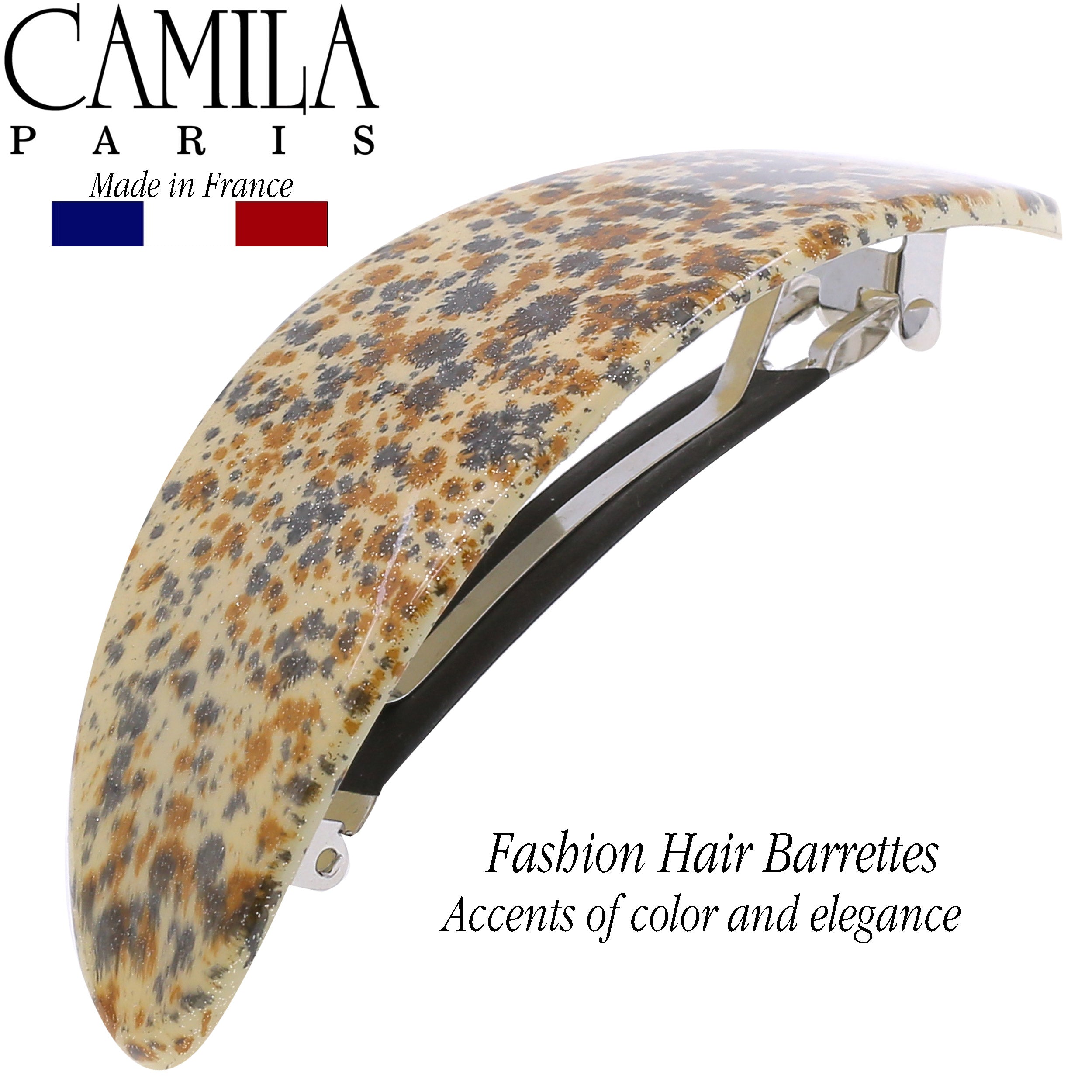 Camila Paris Hand Painted French barrette cellulose acetate