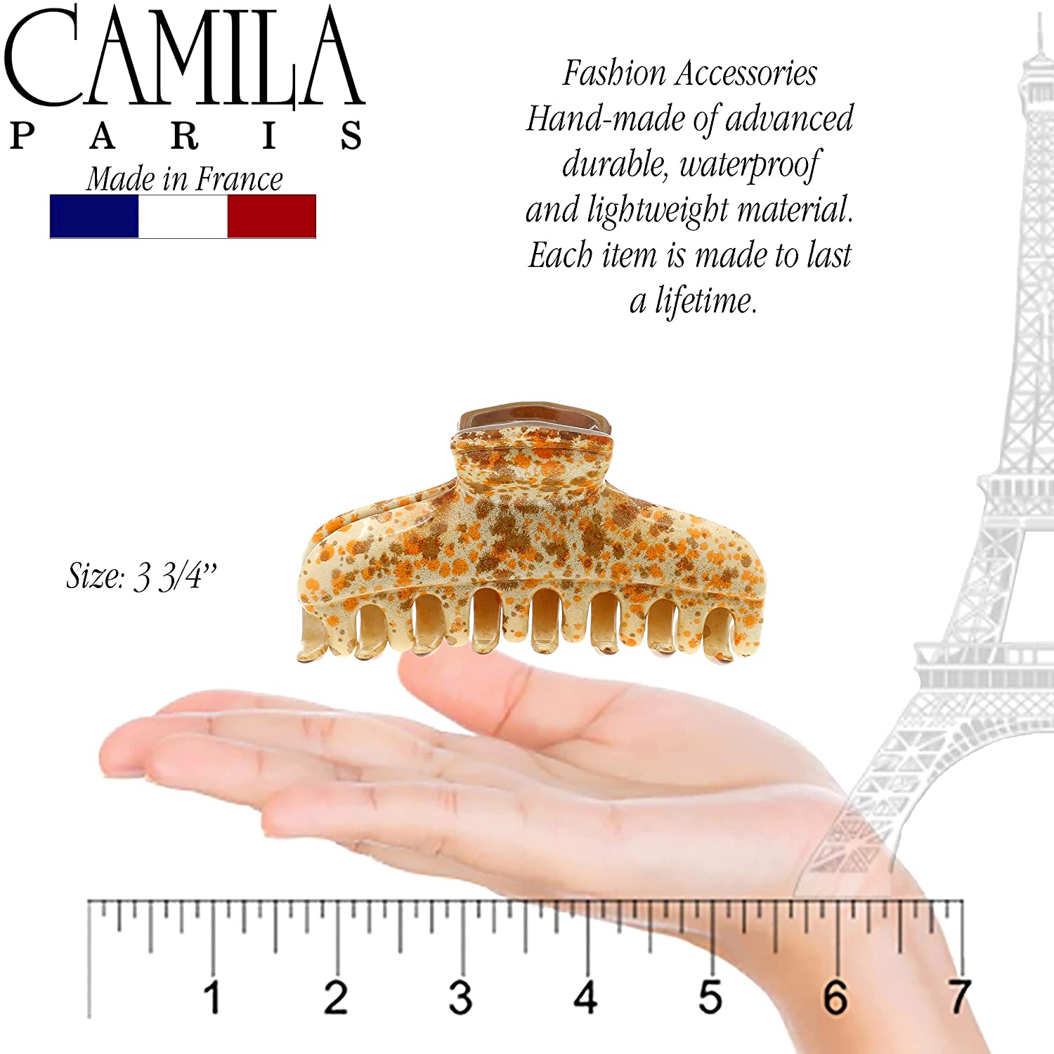Camila Paris Victoria French hair clip cellulose acetate