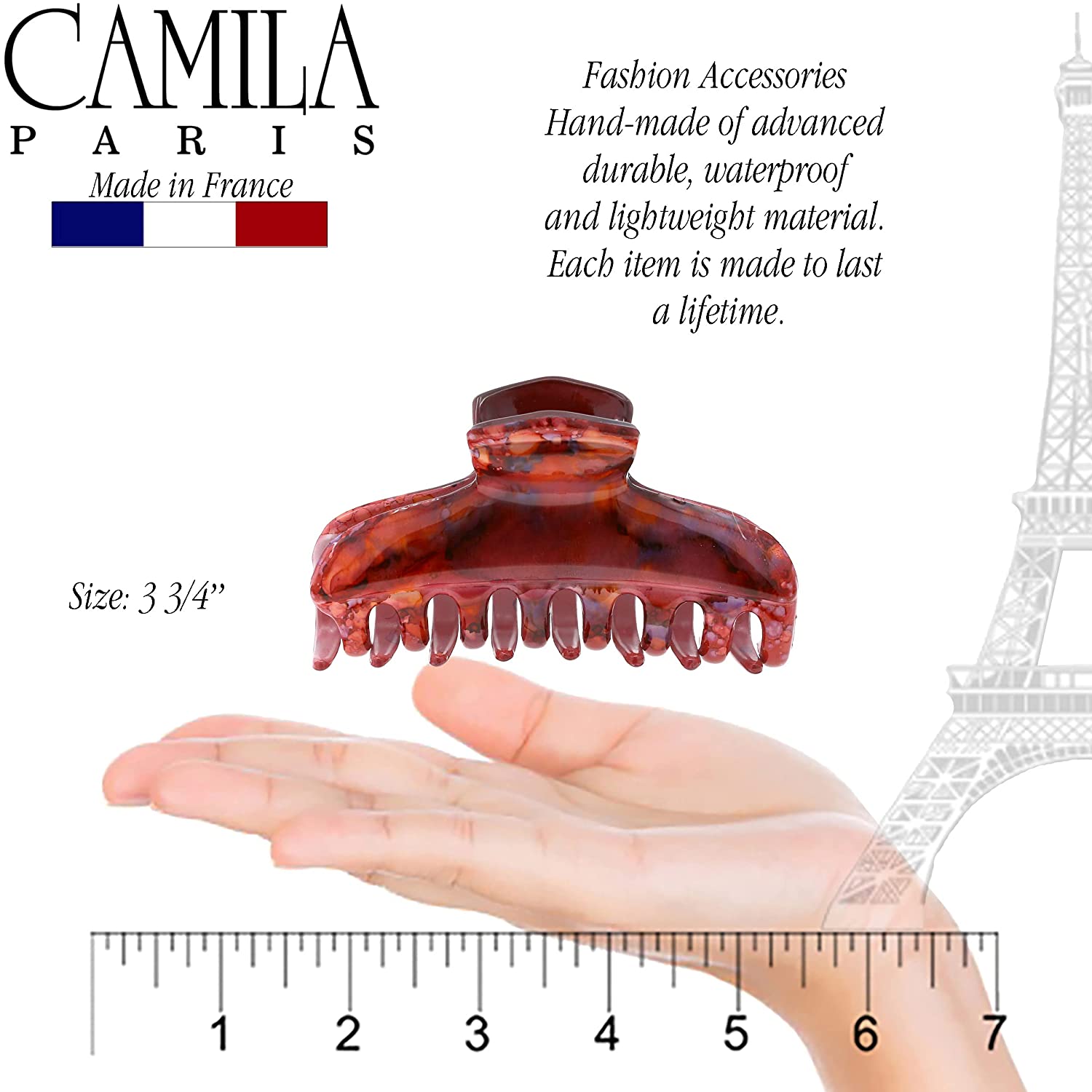 Camila Paris Victoria French hair clip cellulose acetate