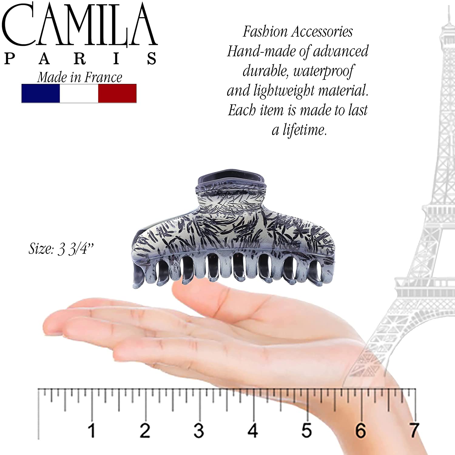 Camila Paris Victoria French hair clip cellulose acetate