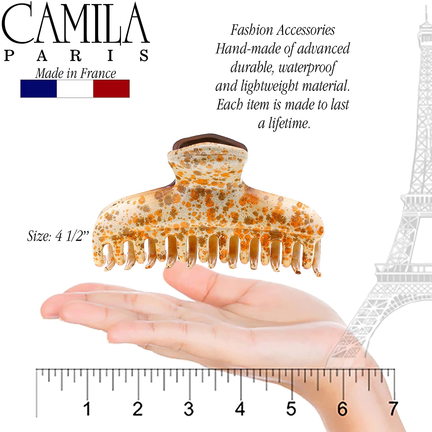 Camila Paris Victoria French hair clip cellulose acetate