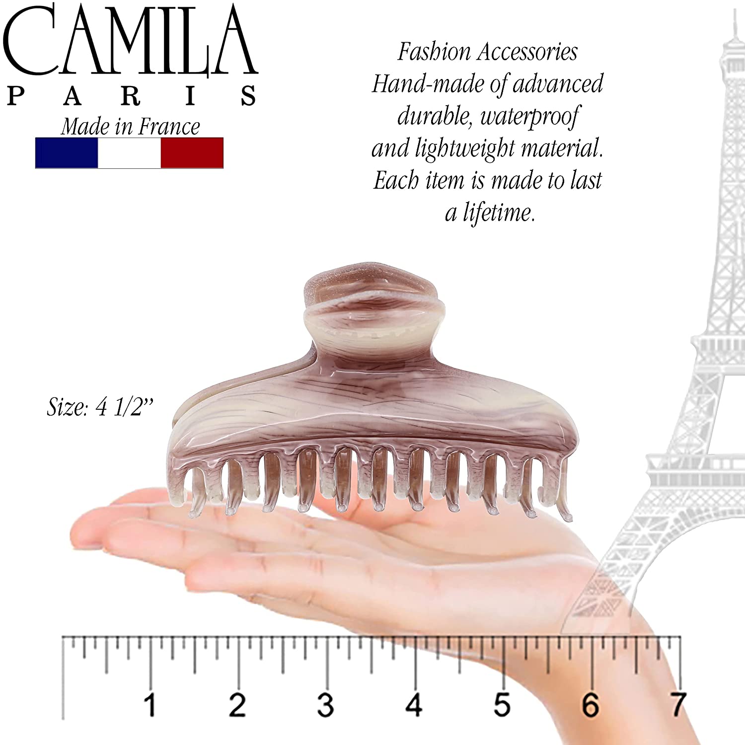 Camila Paris Victoria French hair clip cellulose acetate
