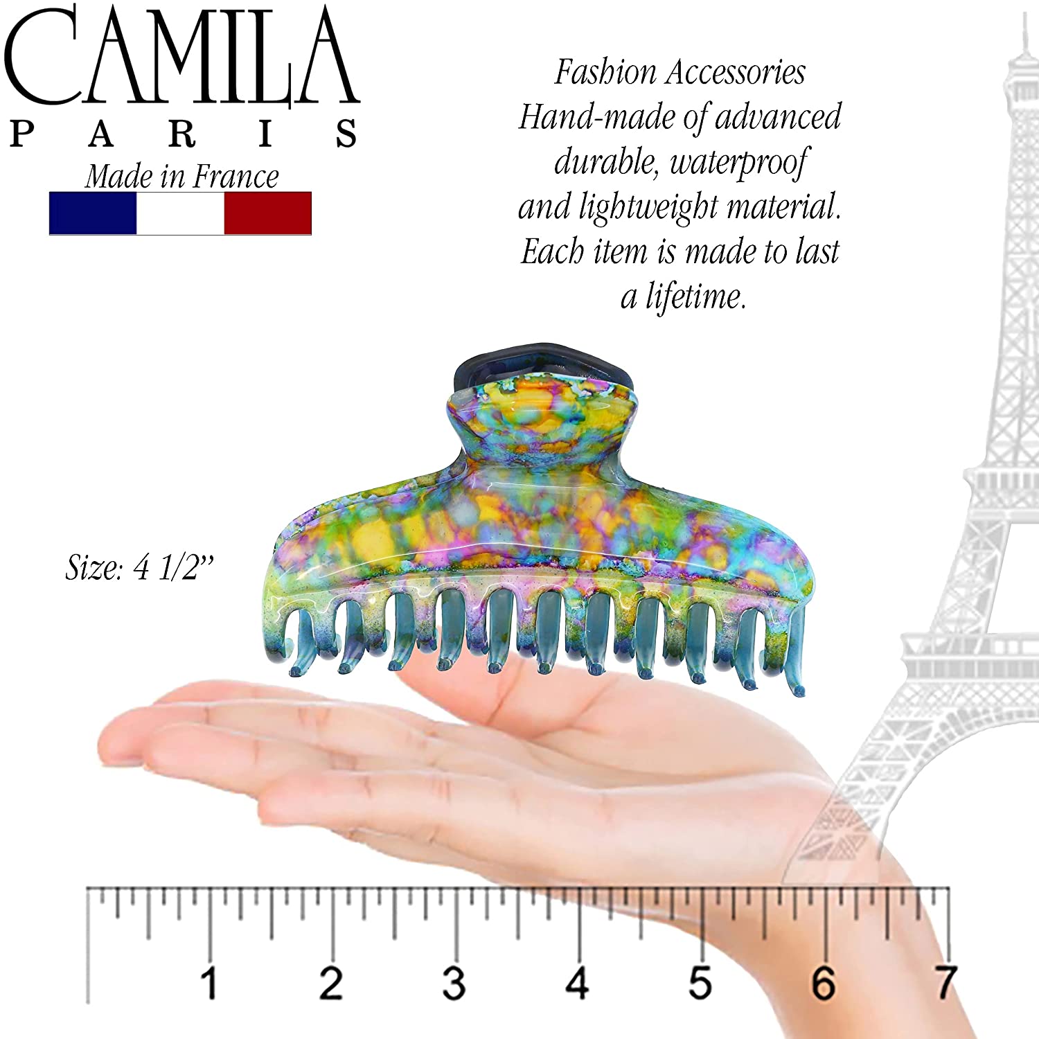 Camila Paris Victoria French hair clip cellulose acetate