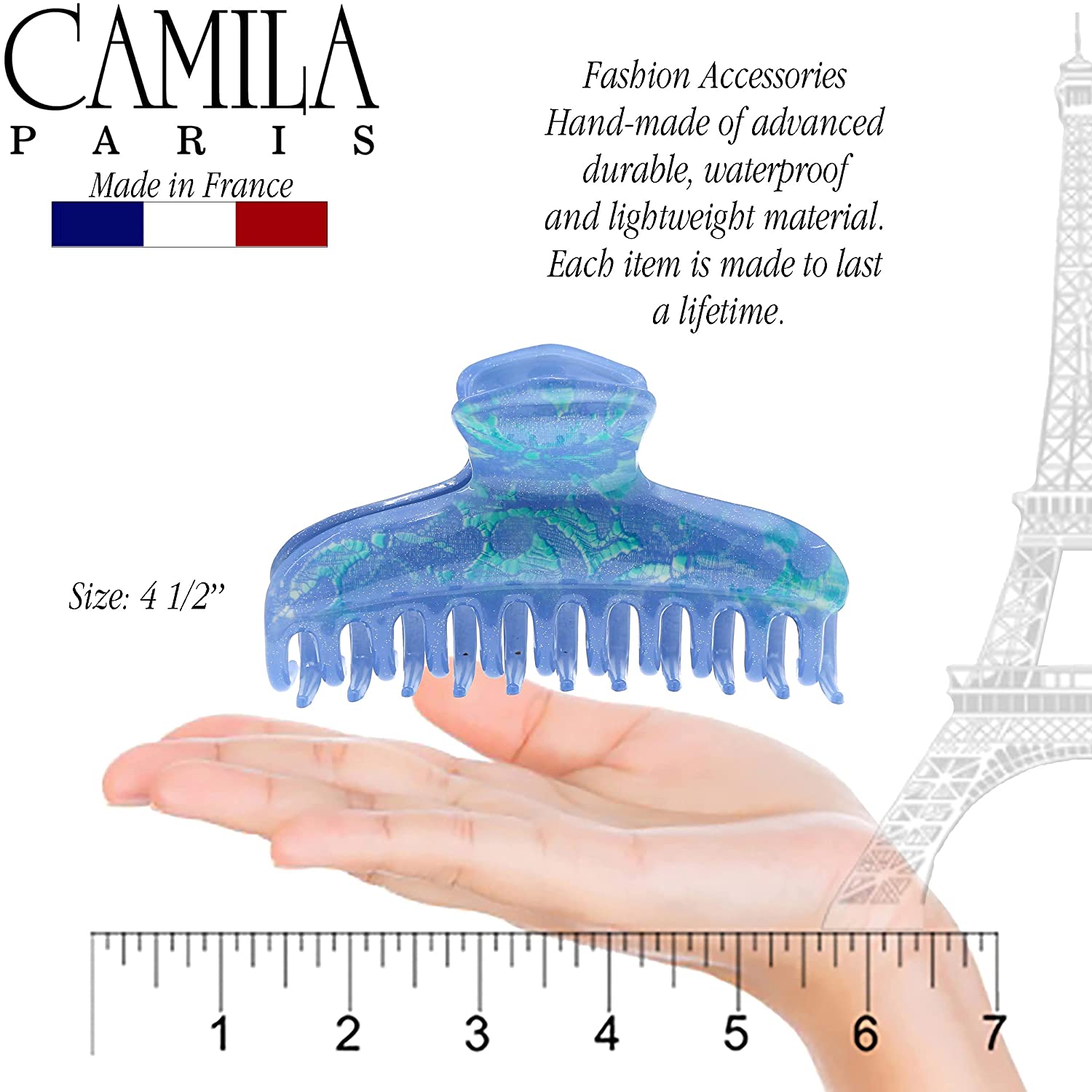 Camila Paris Victoria French hair clip cellulose acetate