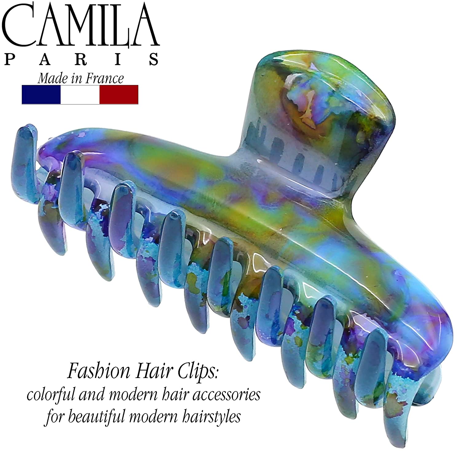 Camila Paris 3.75 Inch Victoria French hair clip cellulose acetate