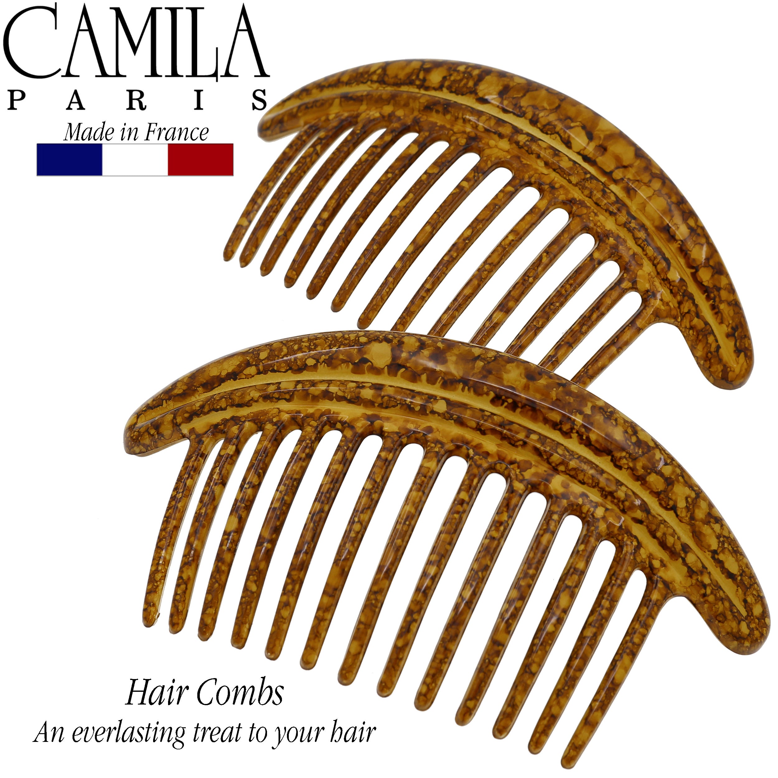 Camila Paris Detangling French side comb cellulose acetate