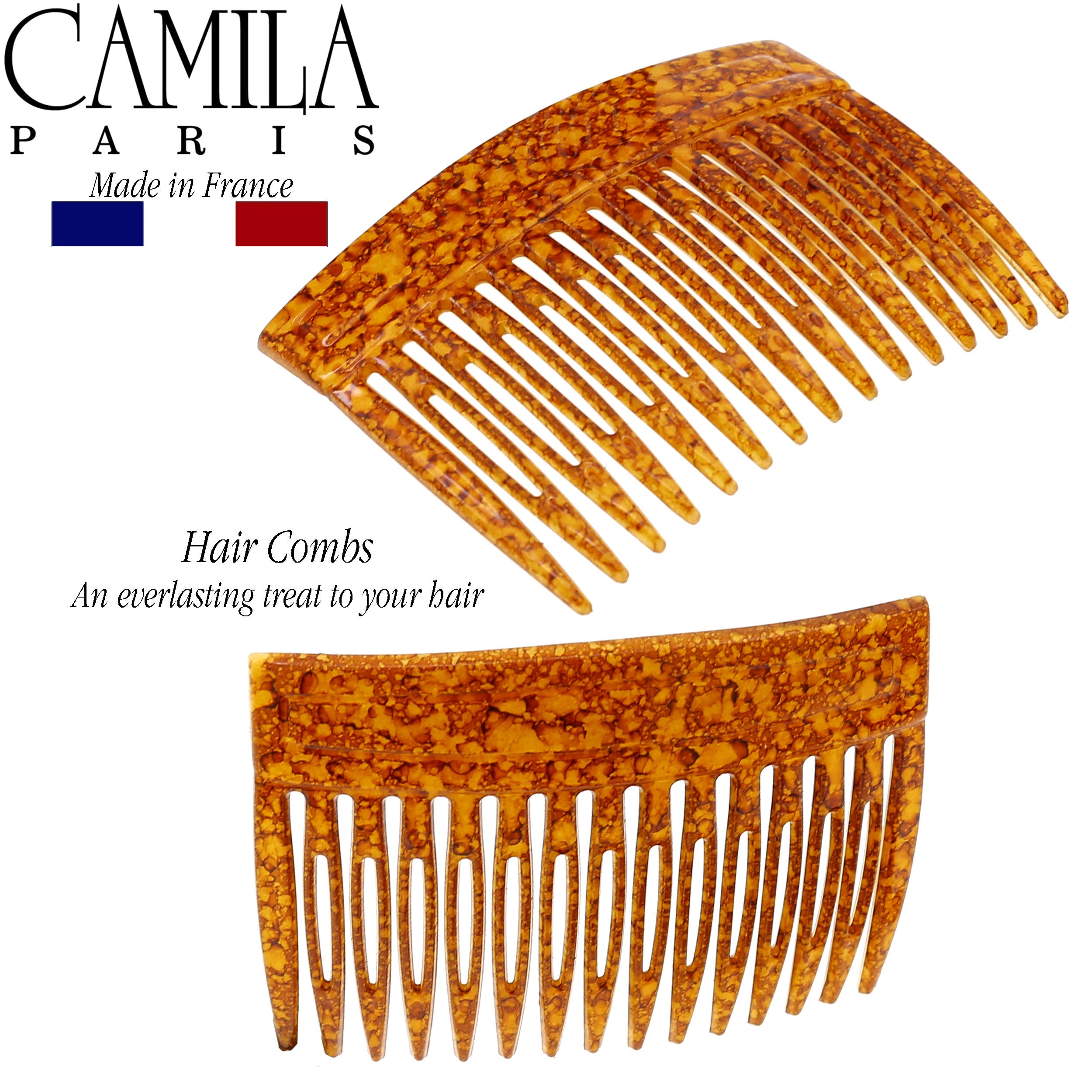Camila Paris Detangling French side comb cellulose acetate