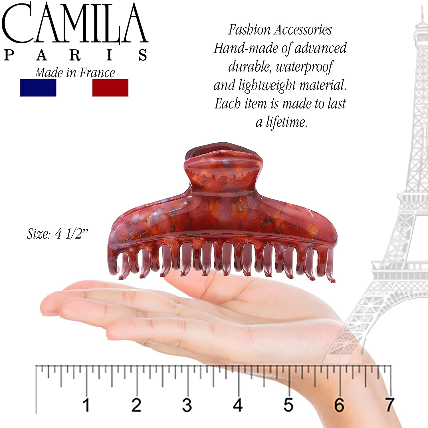 Camila Paris Victoria French hair clip cellulose acetate
