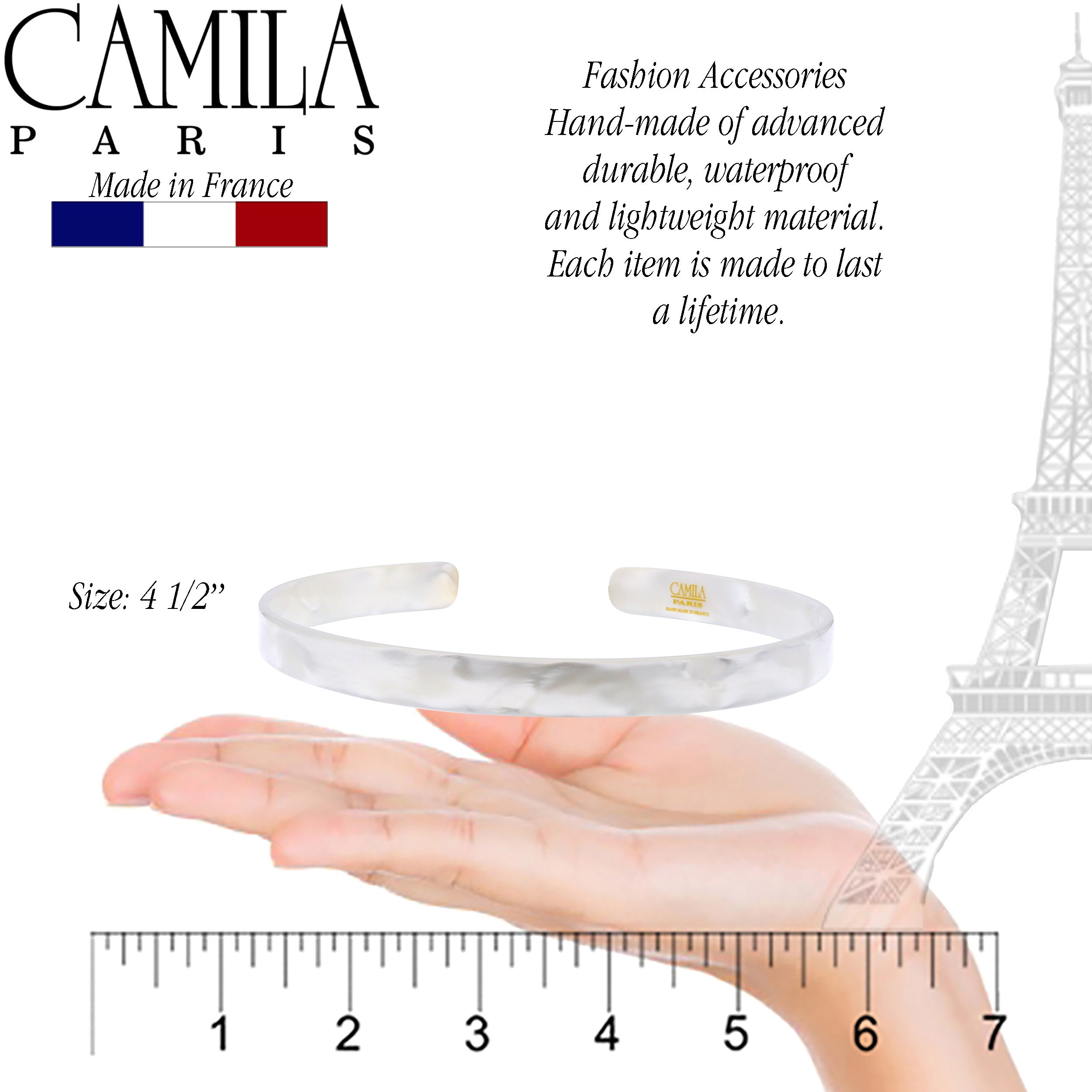 Camila Paris 0.5 inch Classic Flat French headband cellulose acetate