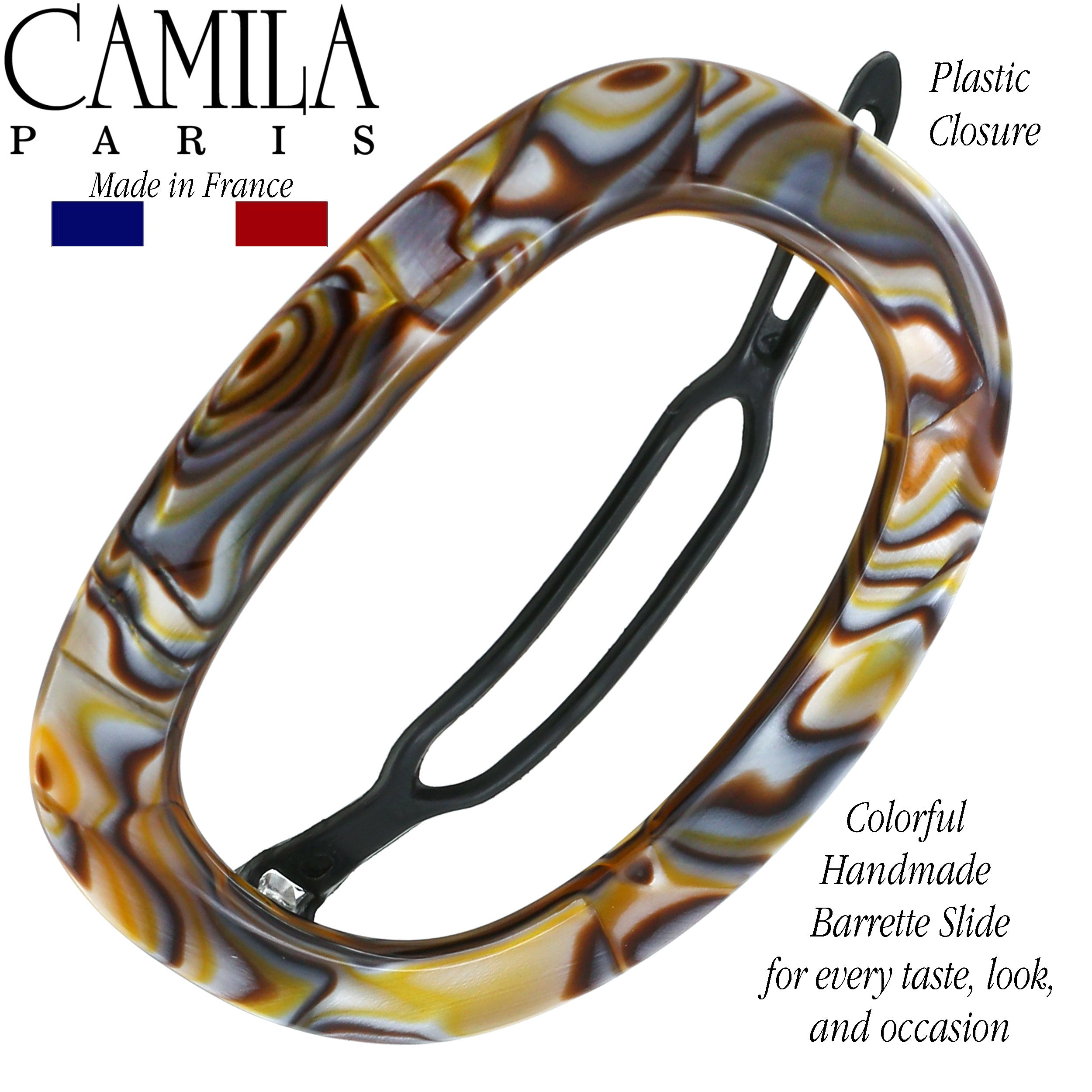 Camila Paris Metal-Free French barrette cellulose acetate handmade