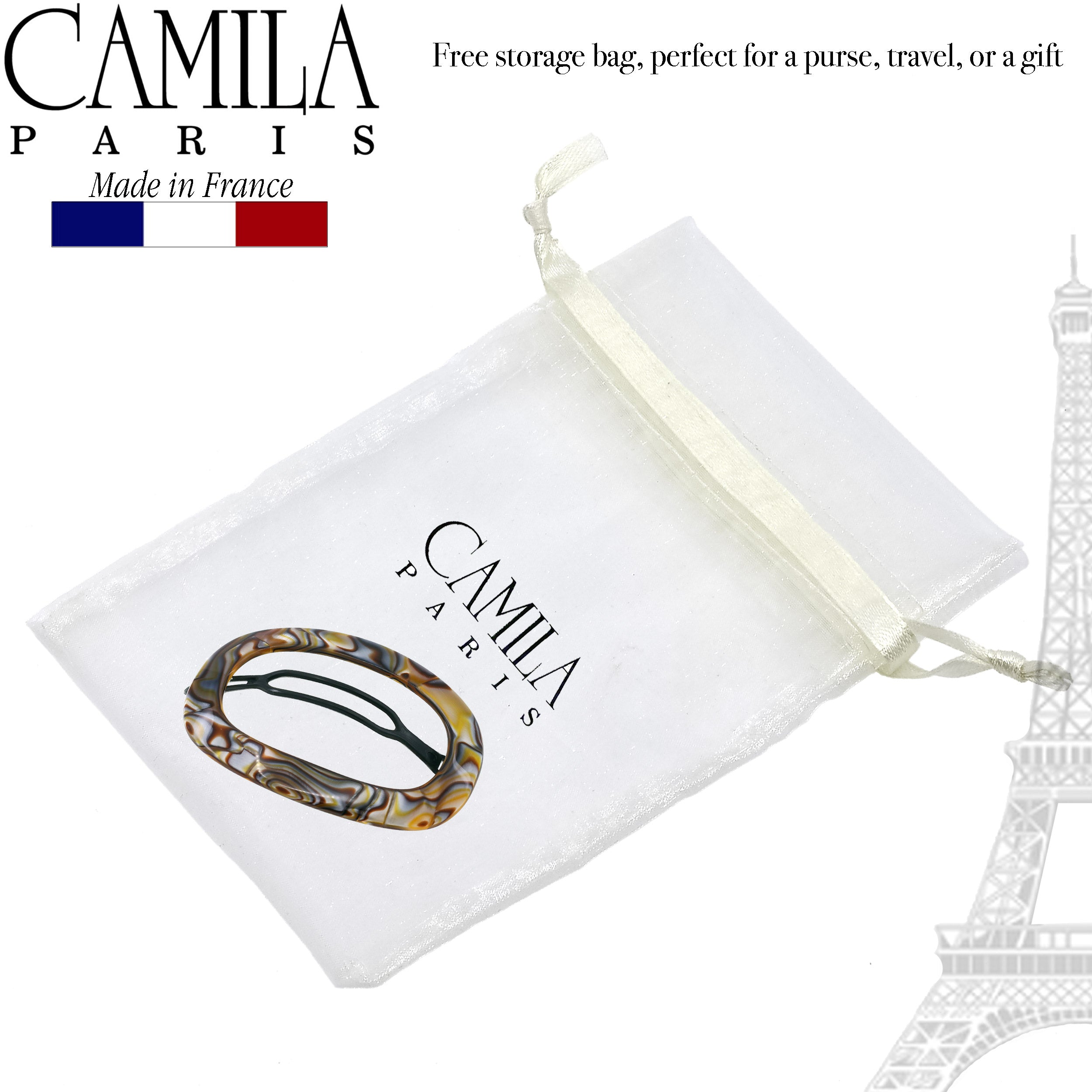 Camila Paris Metal-Free French barrette cellulose acetate handmade