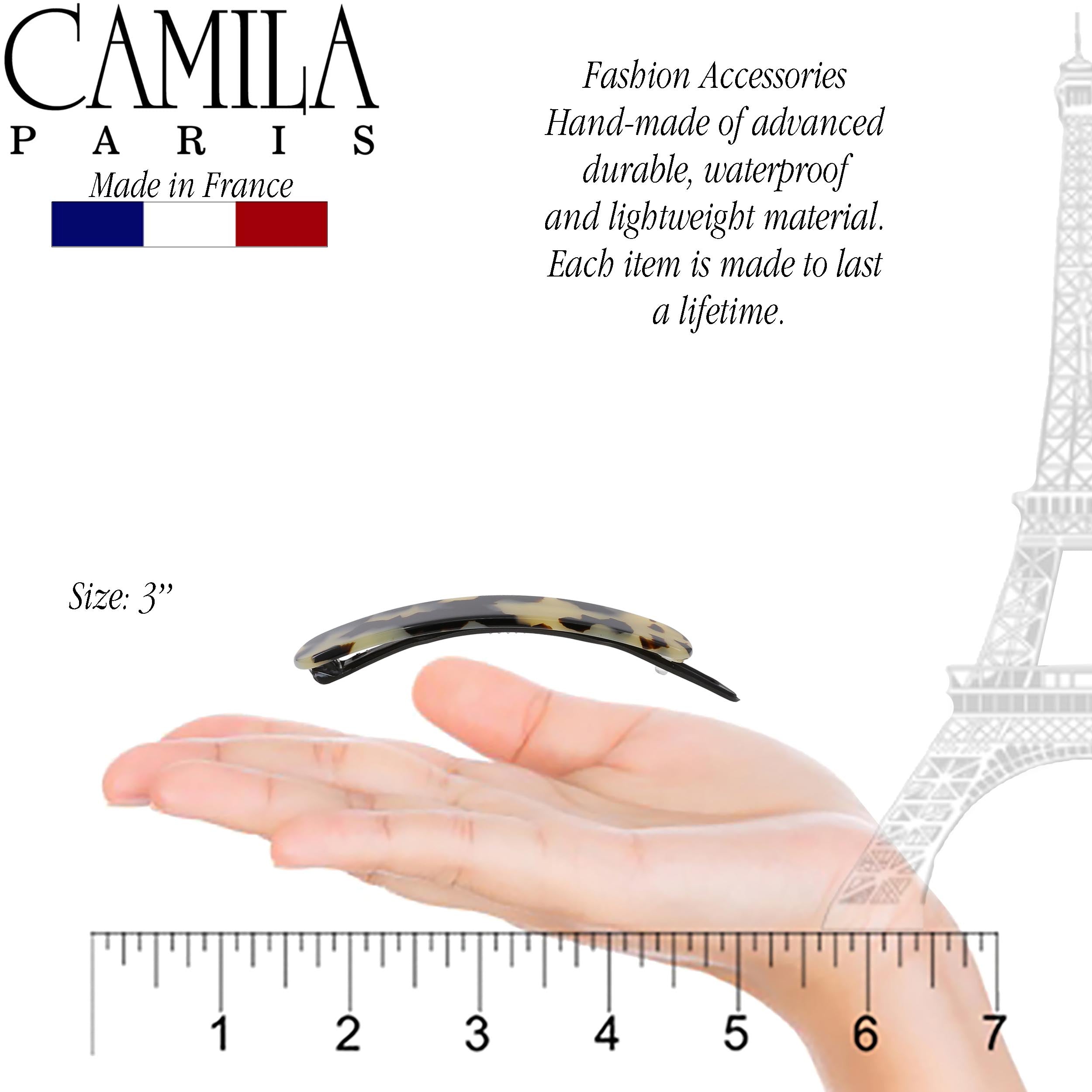 Camila Paris Metal-Free French barrette cellulose acetate handmade
