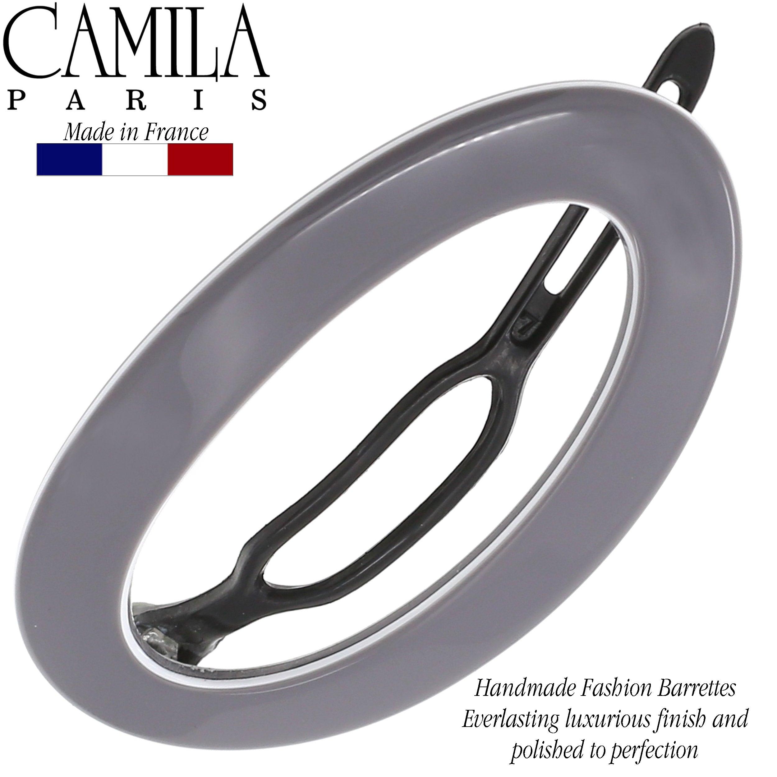 Camila Paris 3x3 Inch Metal-Free French barrette cellulose acetate handmade