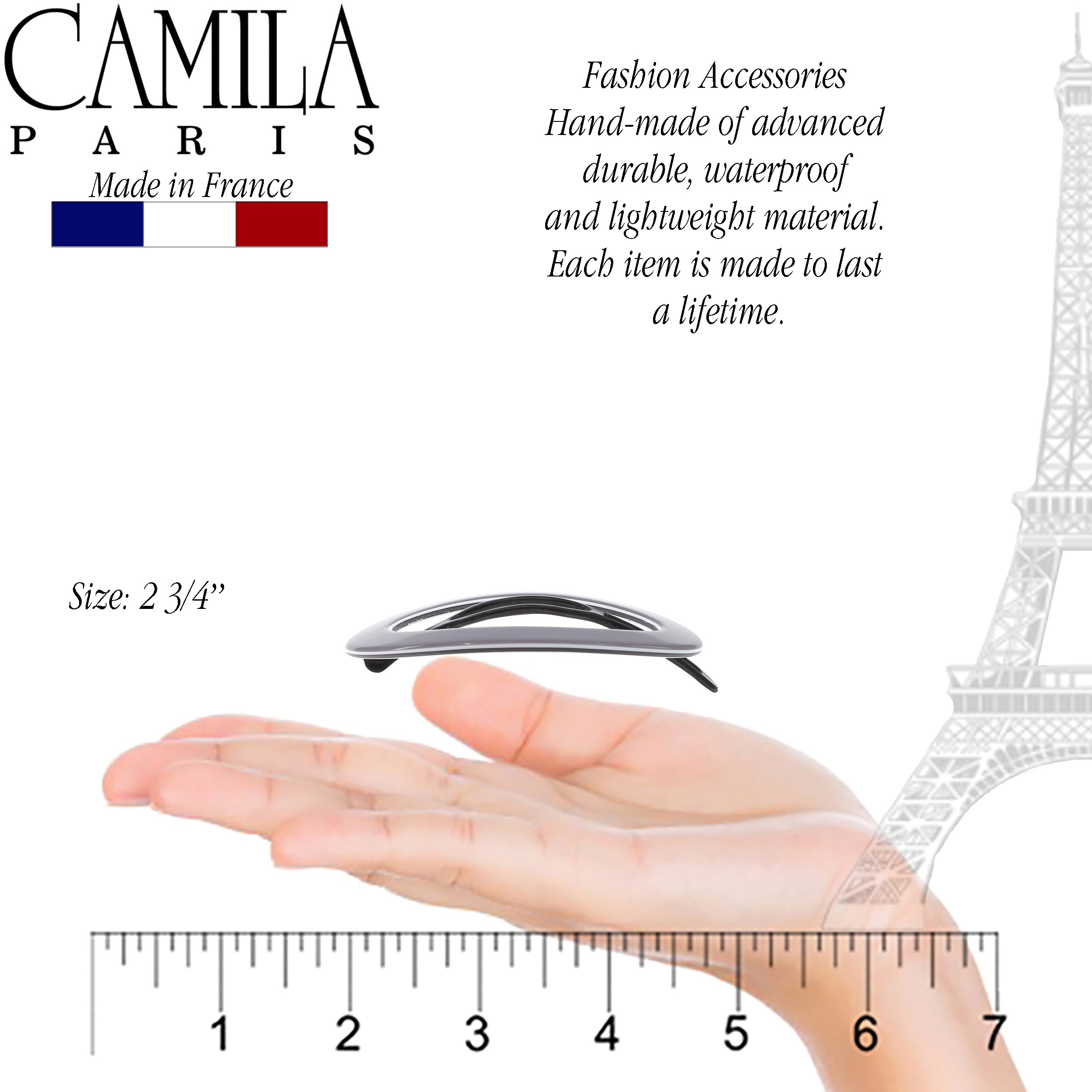 Camila Paris Metal-Free French barrette cellulose acetate handmade