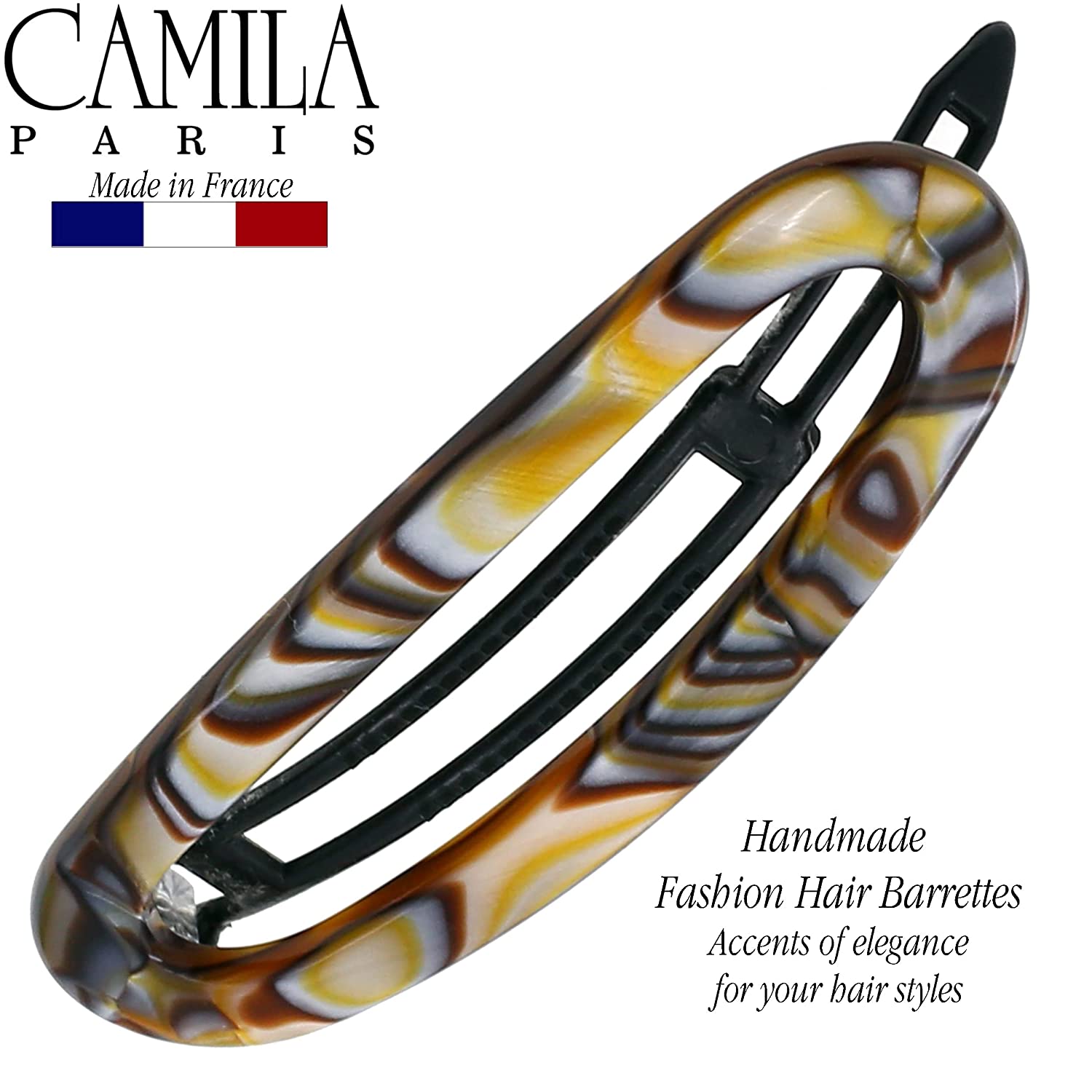 Camila Paris 2.5 inch Metal-Free French barrette cellulose acetate