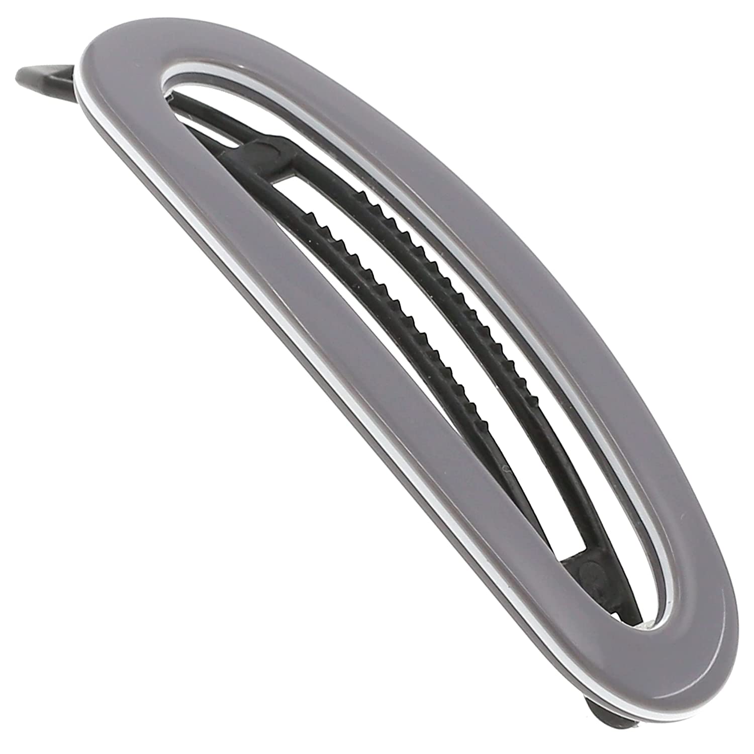 Camila Paris Gray 2.5 inch Metal-Free French barrette cellulose acetate