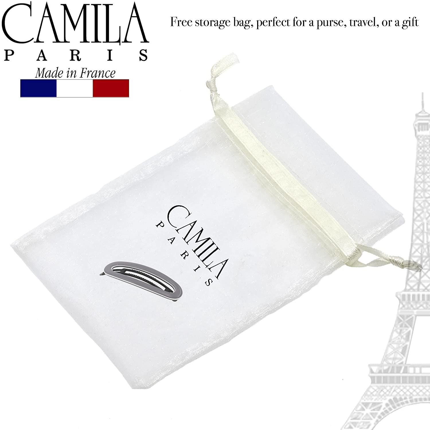 Camila Paris Tortoiseshell 2.5 inch Metal-Free French barrette cellulose acetate