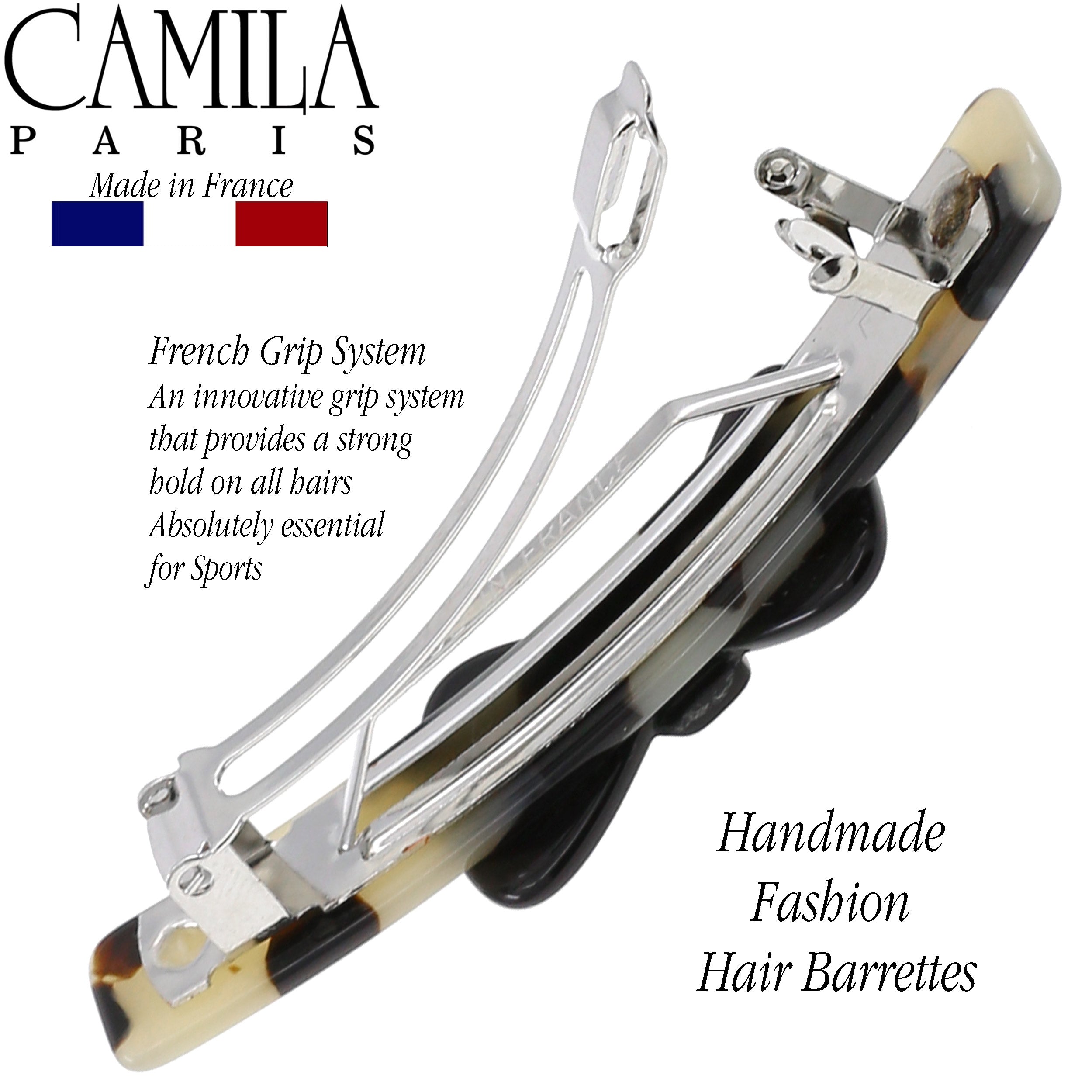 Camila Paris French barrette cellulose acetate handmade