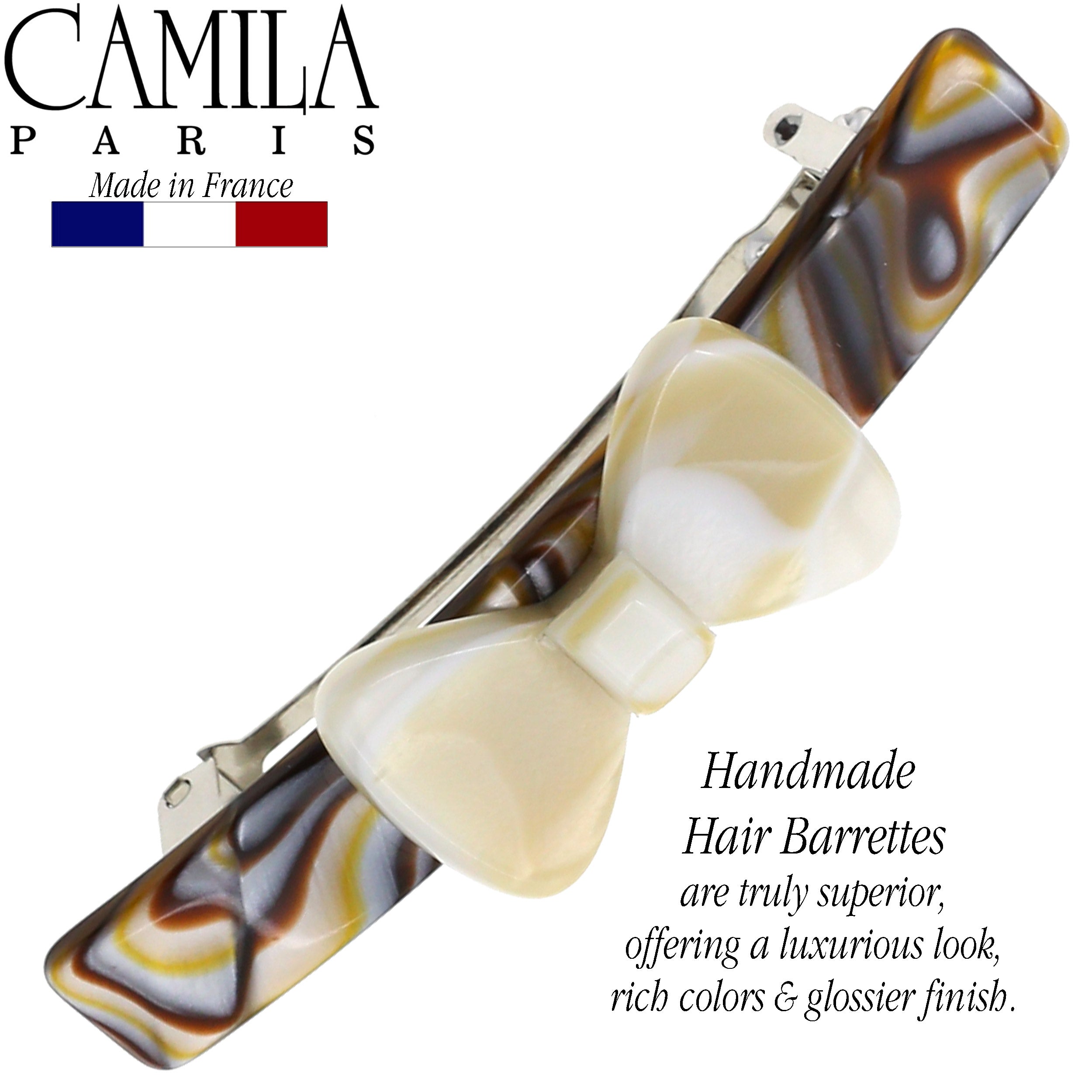 Camila Paris French barrette cellulose acetate handmade