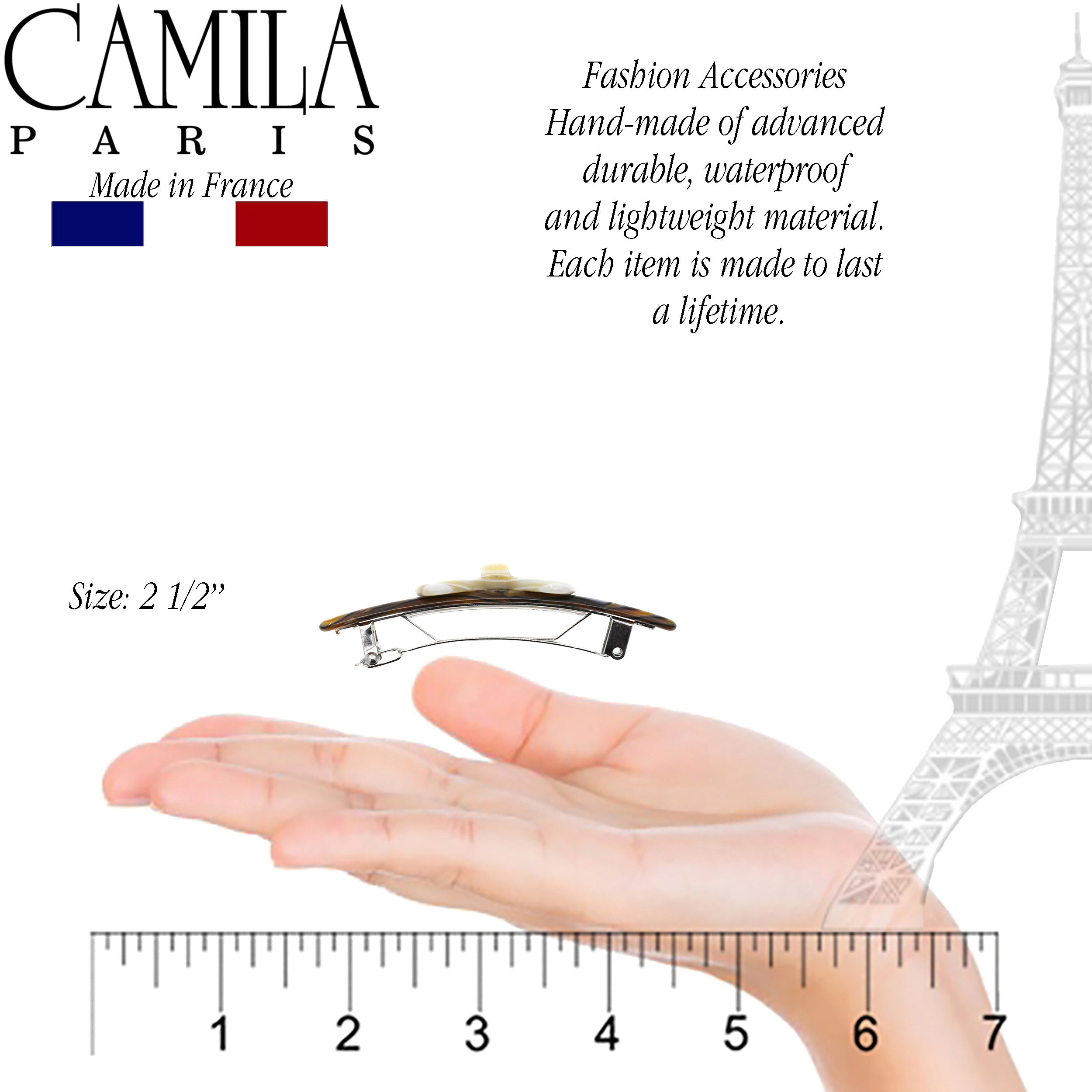 Camila Paris French barrette cellulose acetate handmade
