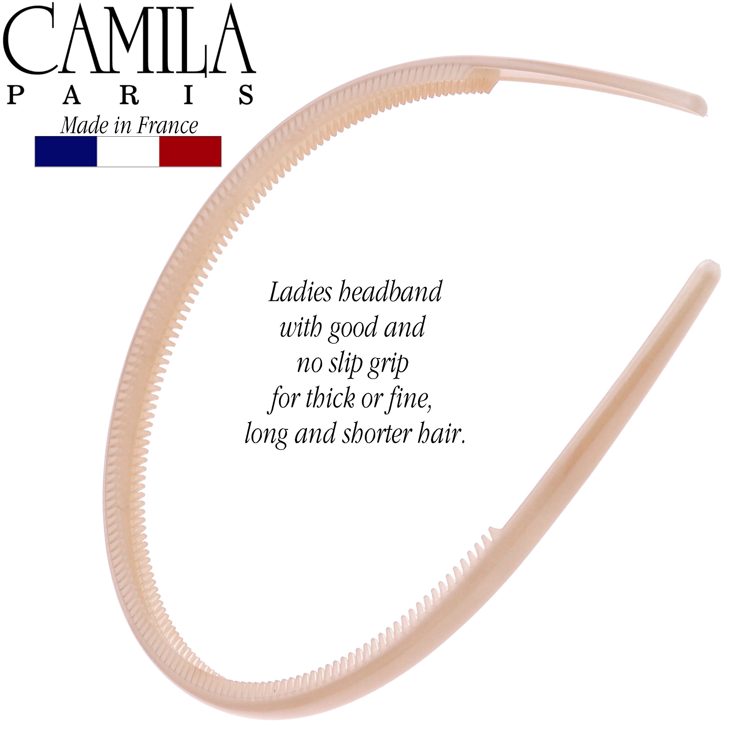 Camila Paris 0.25 inch Classic Comfort French headband cellulose acetate