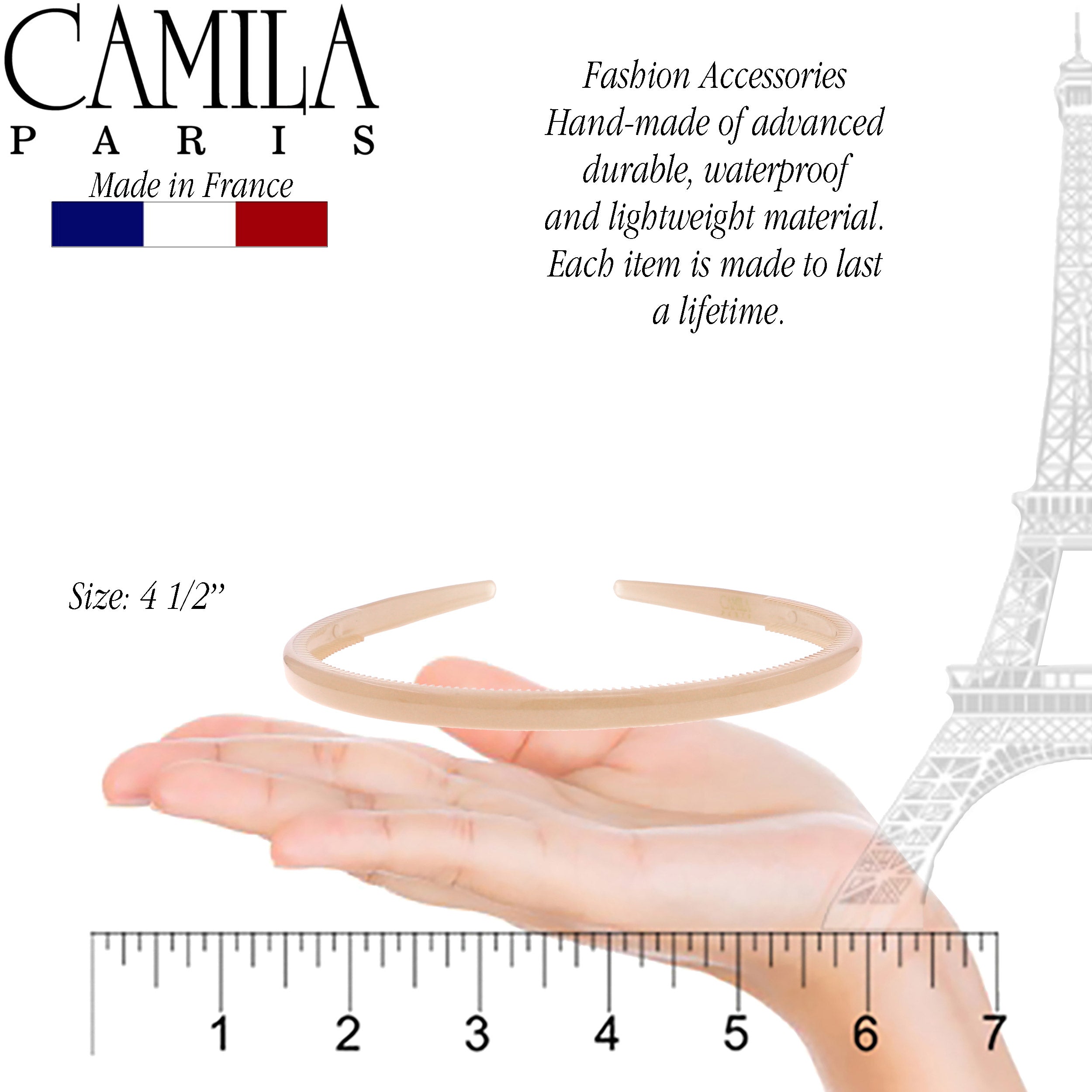 Camila Paris 0.25 inch Classic Comfort French headband cellulose acetate