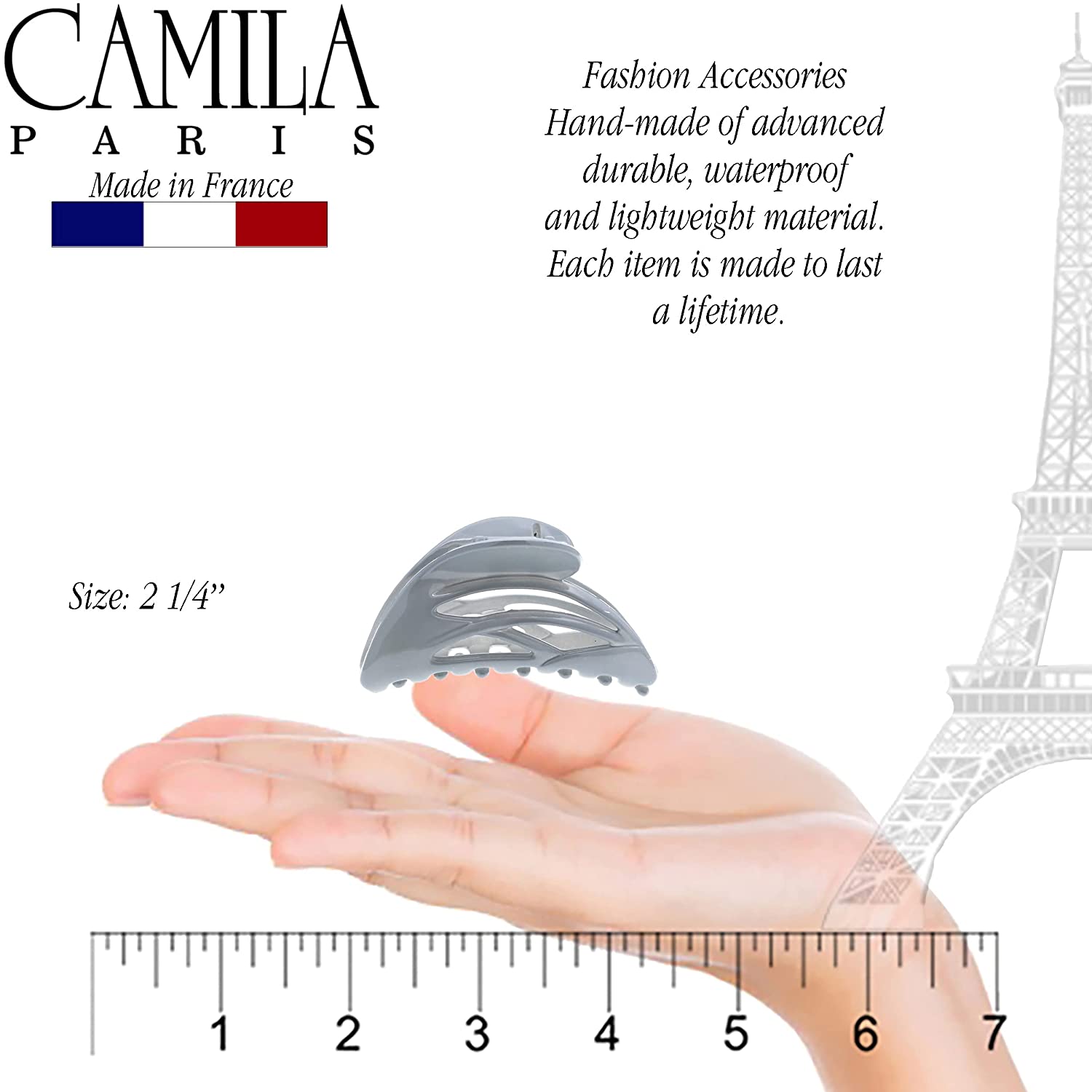 Camila Paris 3.75 Inch French hair clip cellulose acetate
