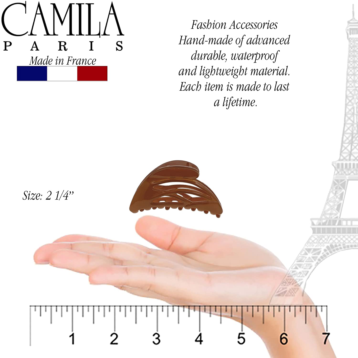 Camila Paris 3.75 Inch French hair clip cellulose acetate