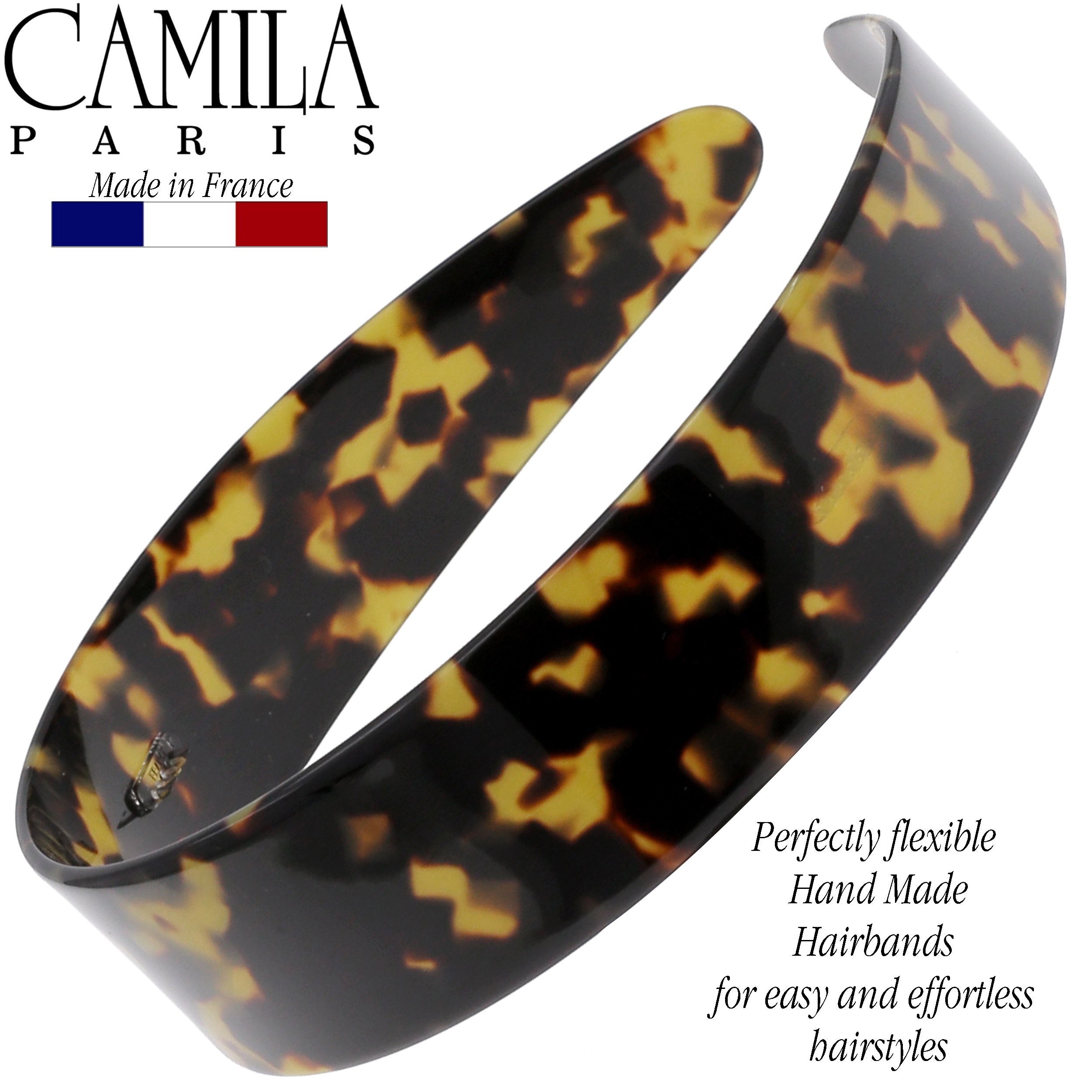 Camila Paris 1.2 inch Classic Flat French headband cellulose acetate