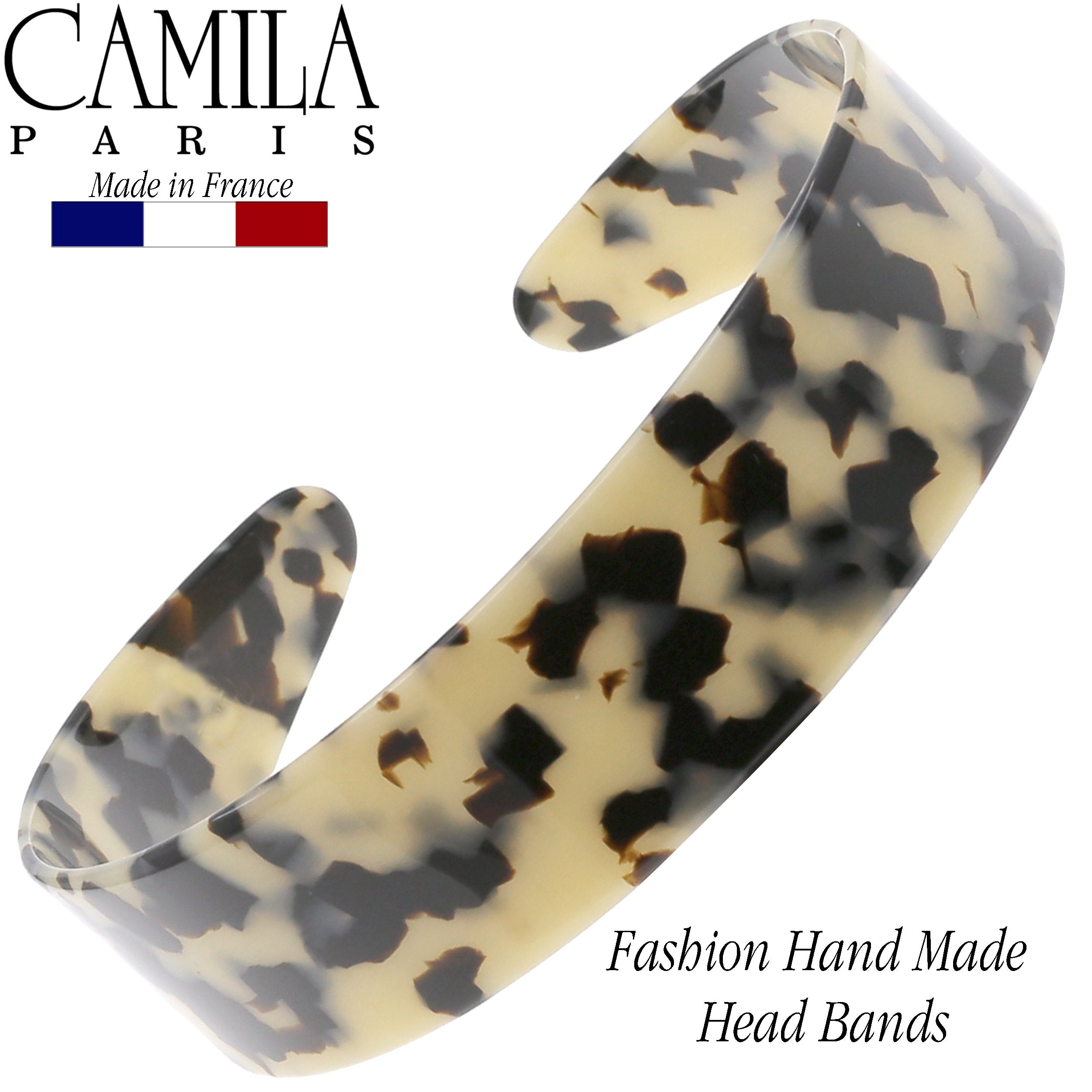 Camila Paris 1.2 inch Classic Flat French headband cellulose acetate