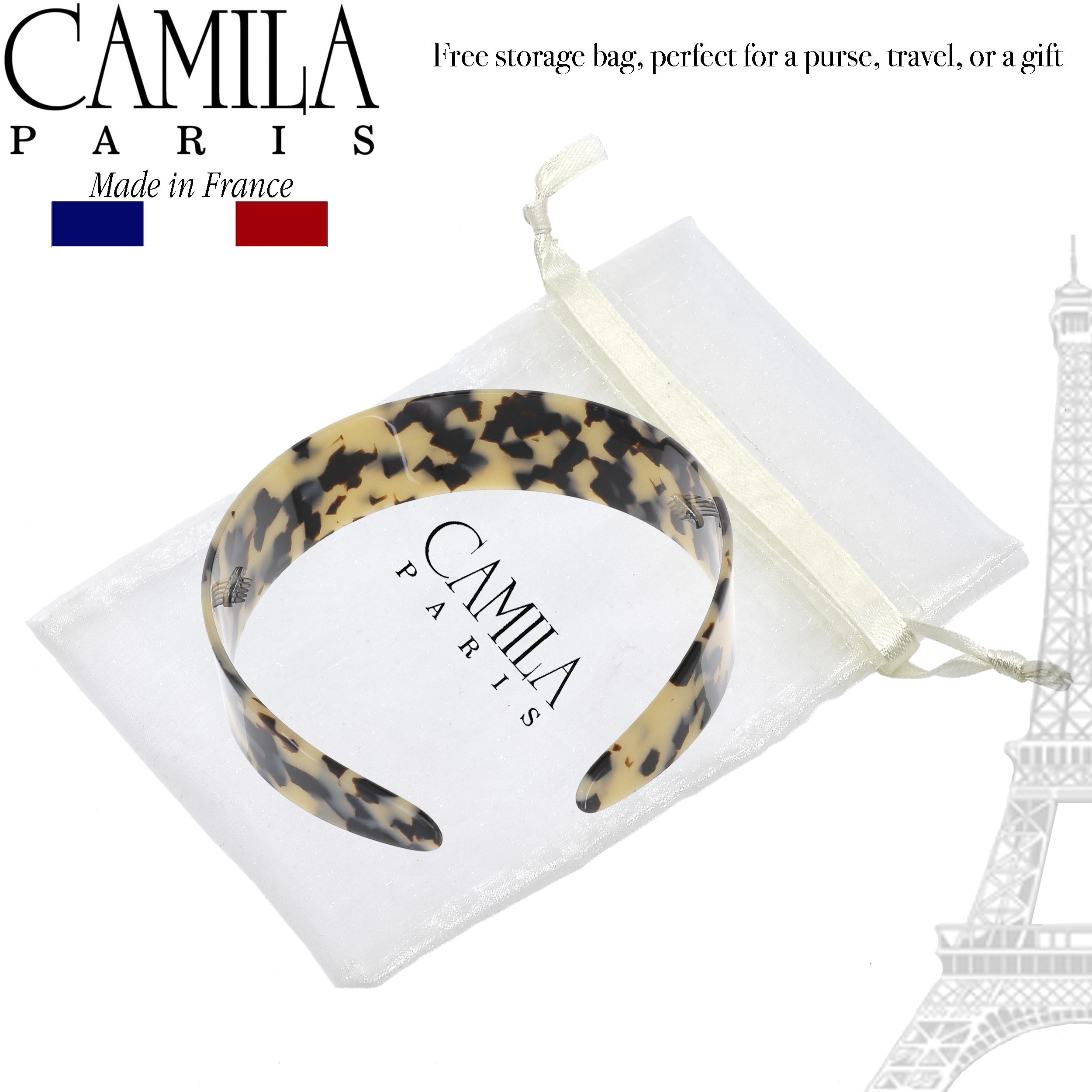 Camila Paris 1.2 inch Classic Flat French headband cellulose acetate