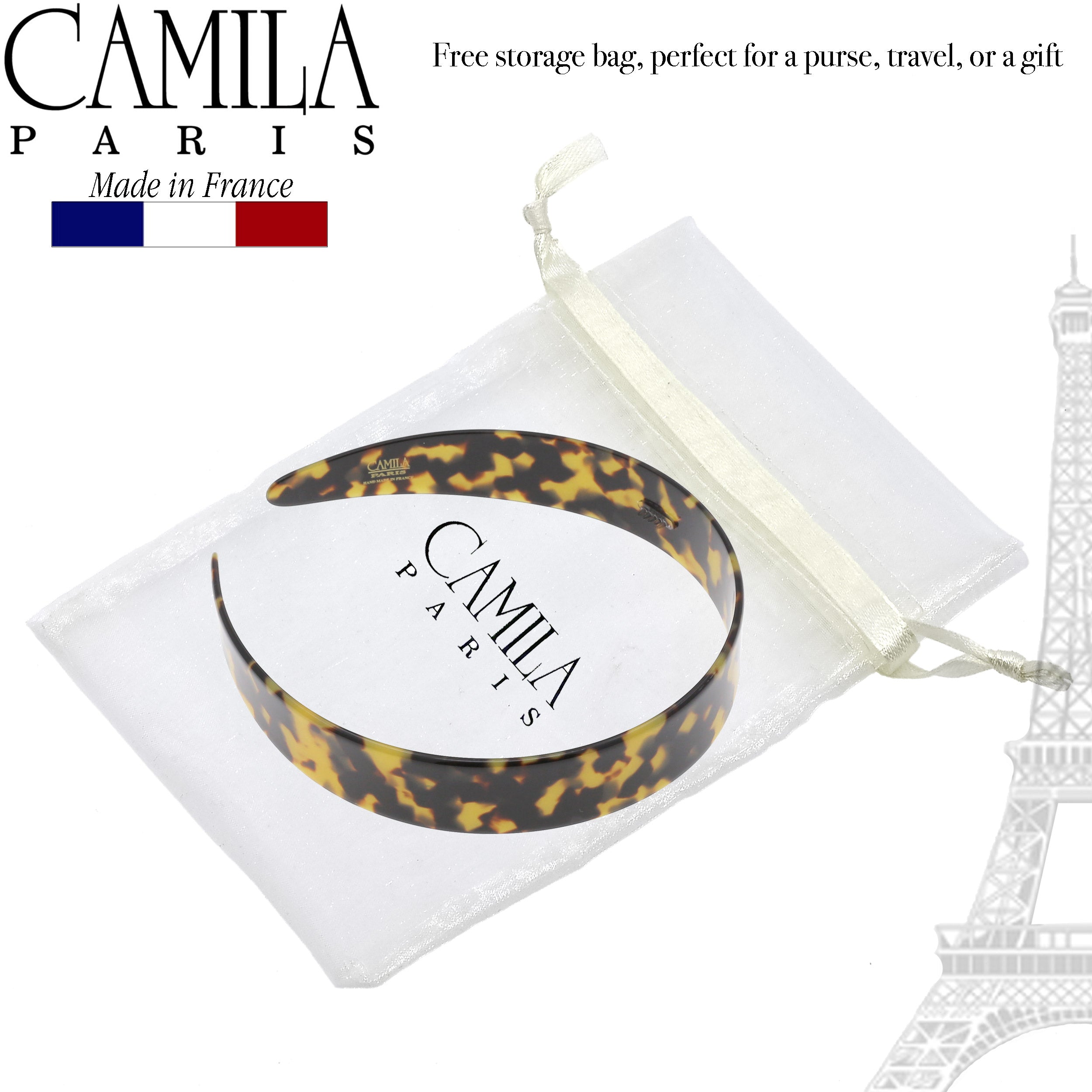 Camila Paris 1 inch Classic Flat French headband cellulose acetate