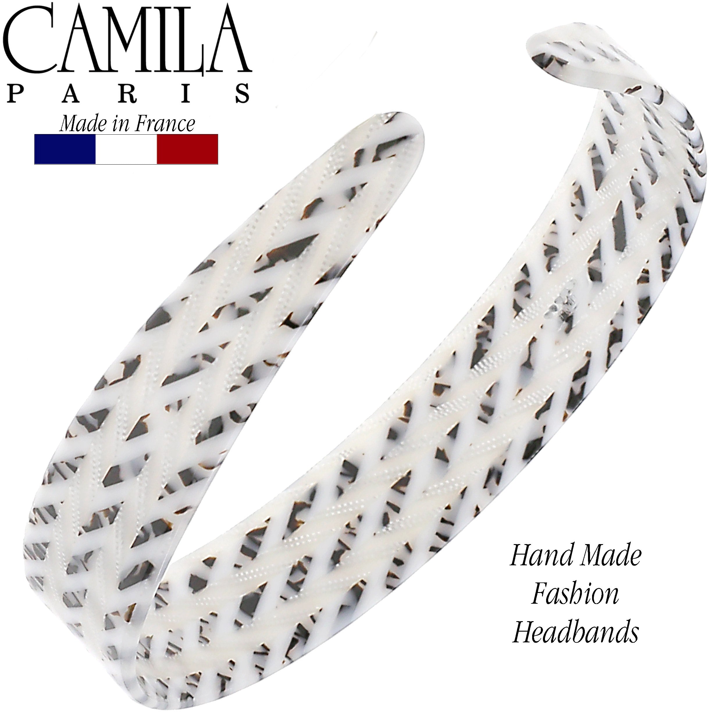 Camila Paris 1 inch Classic Flat French headband cellulose acetate