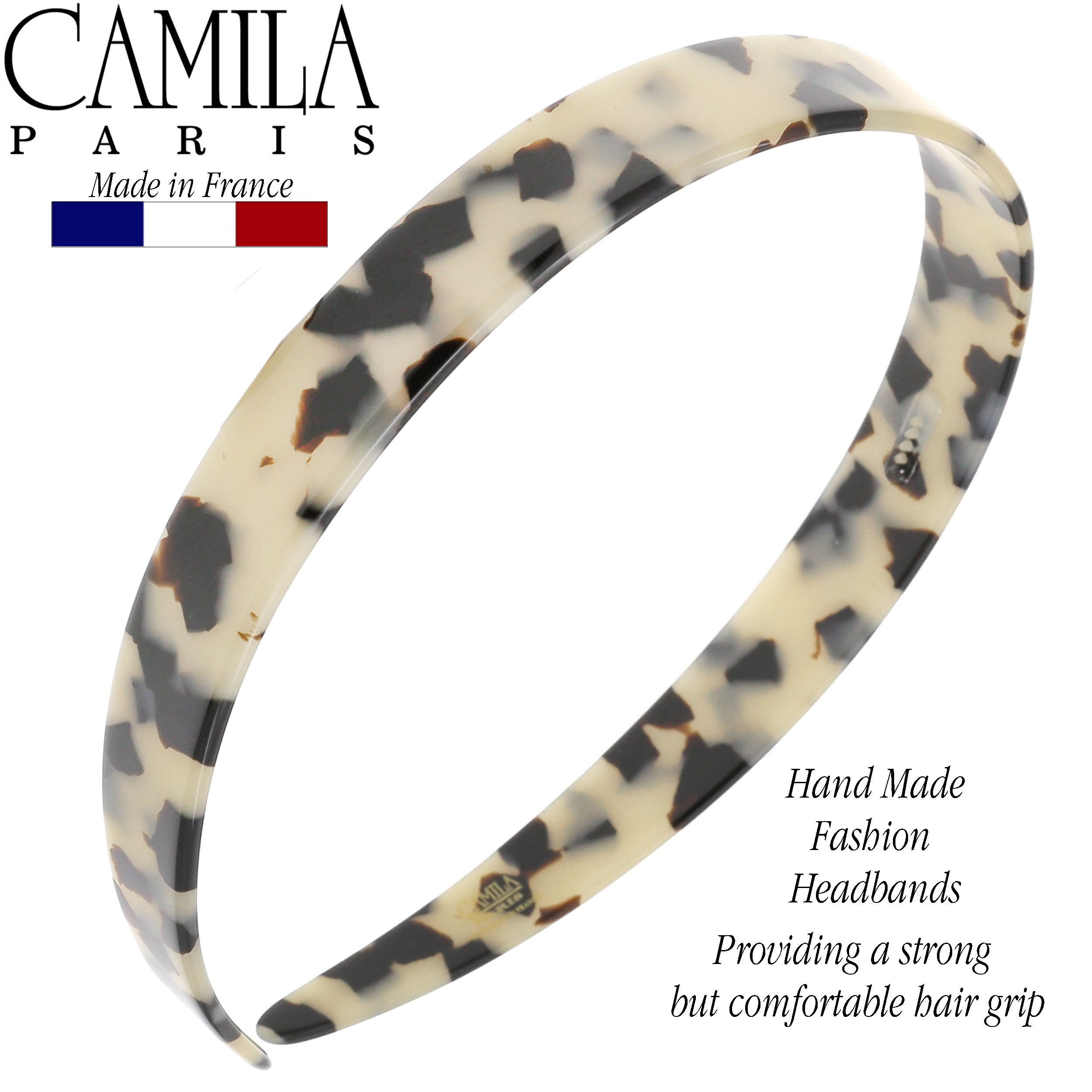 Camila Paris 0.625 inch Classic Flat French headband cellulose acetate