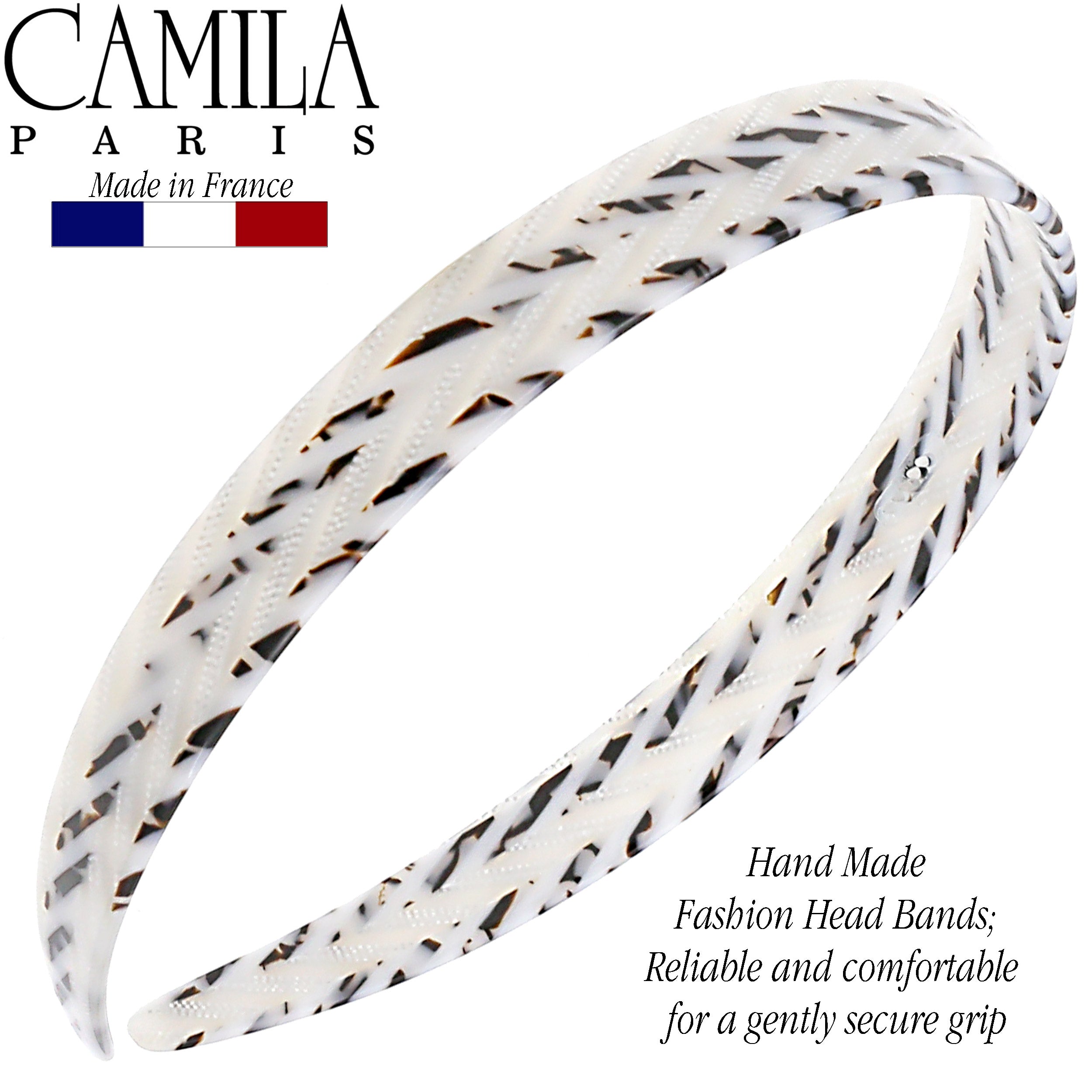 Camila Paris 0.625 inch Classic Flat French headband cellulose acetate