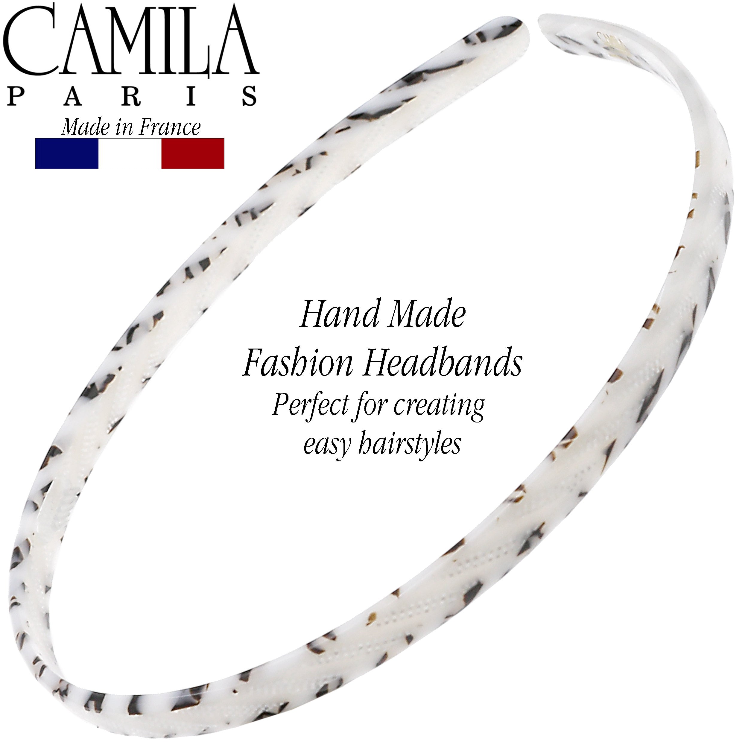 Camila Paris 0.25 inch Classic Flat French headband cellulose acetate