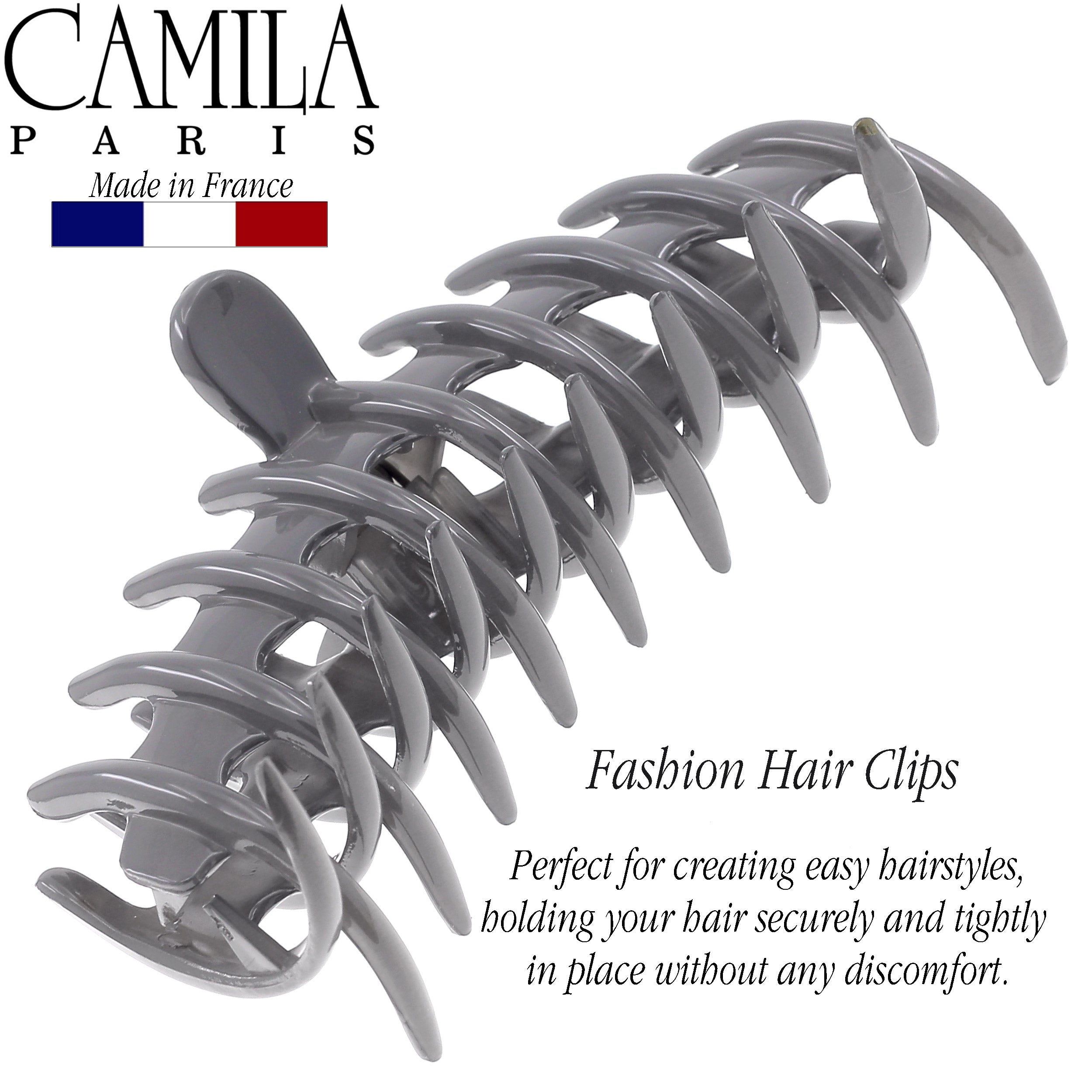 Camila Paris Coral French hair clip cellulose acetate