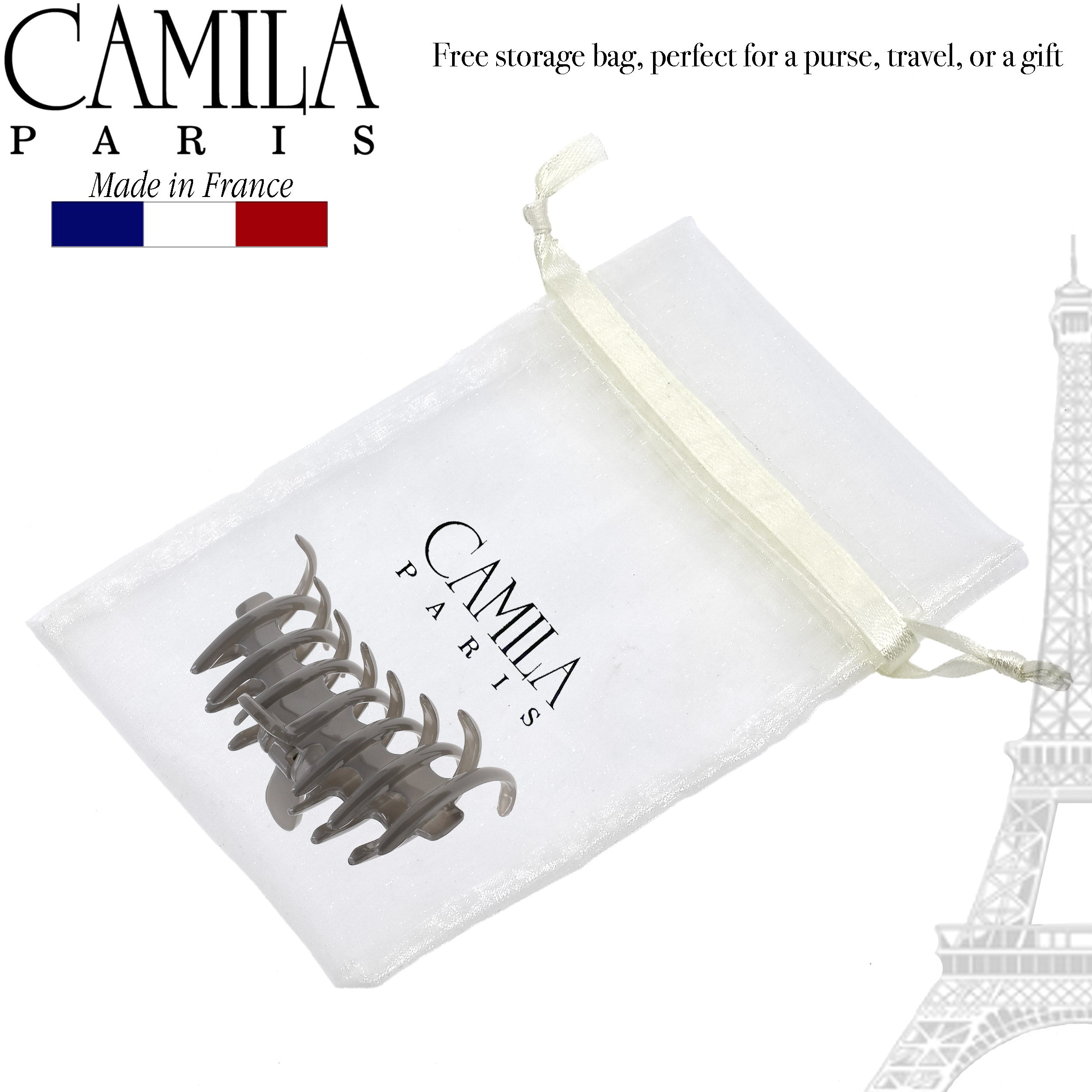 Camila Paris Coral French hair clip cellulose acetate