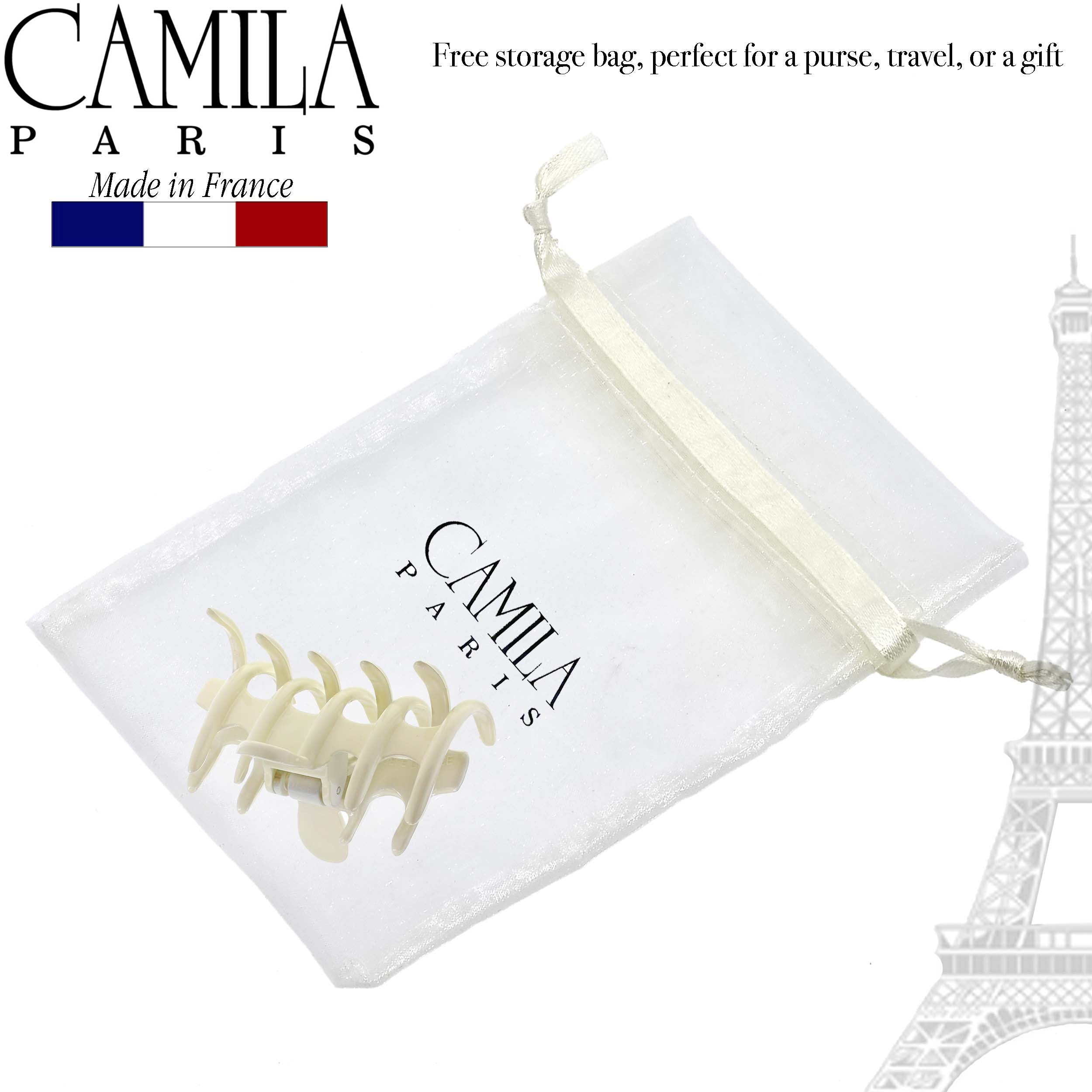 Camila Paris Green Coral French hair clip cellulose acetate