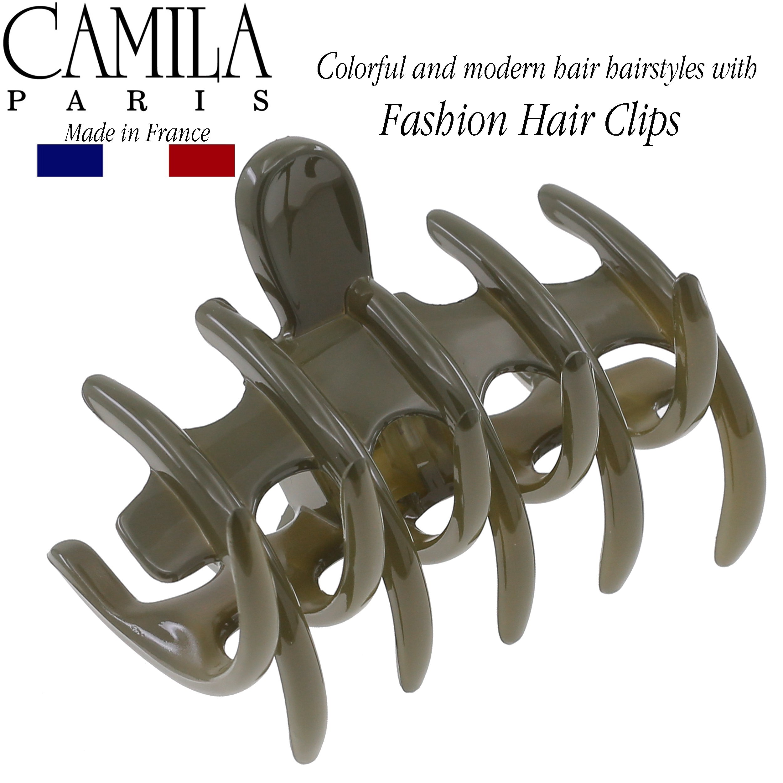 Camila Paris Coral French hair clip cellulose acetate