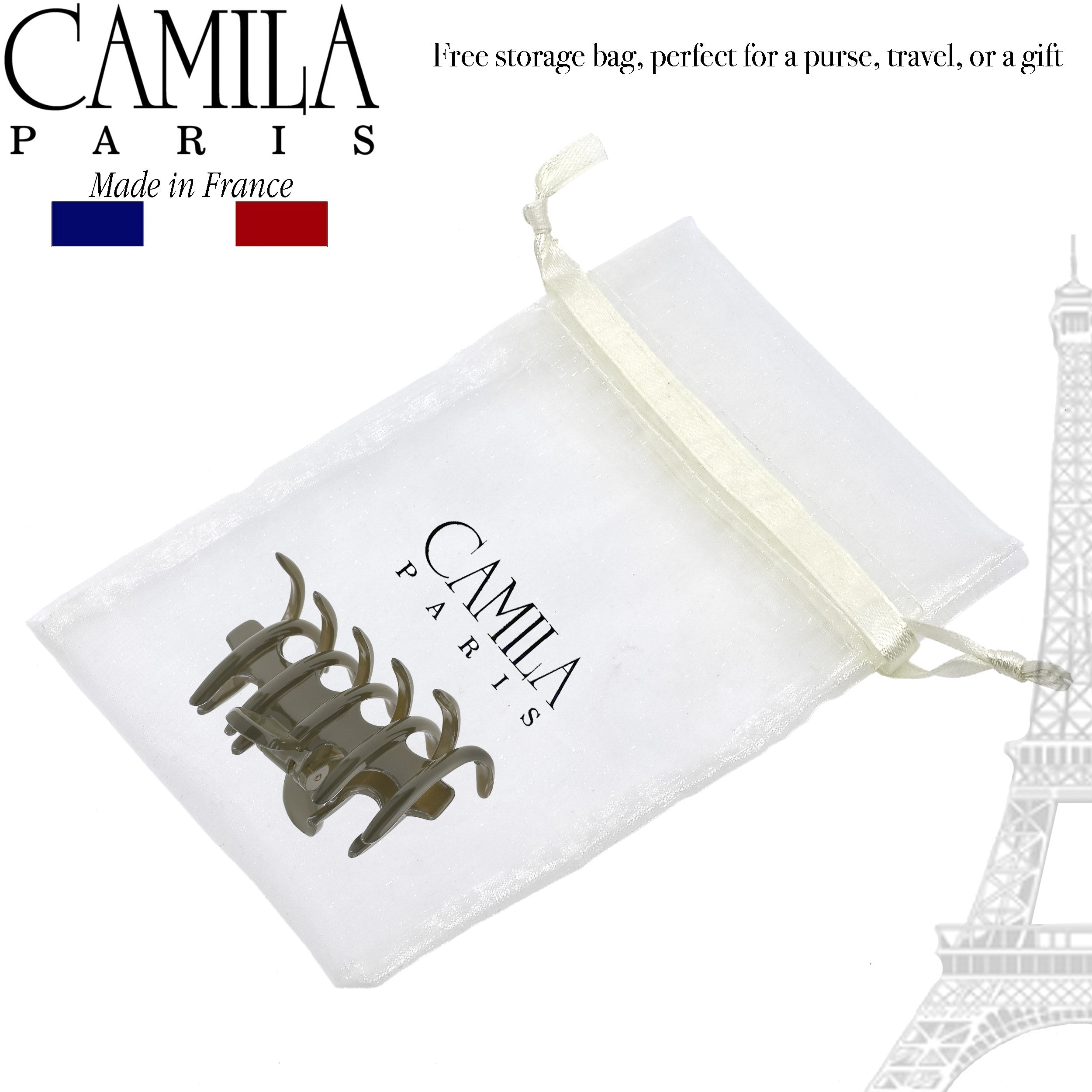 Camila Paris Coral French hair clip cellulose acetate