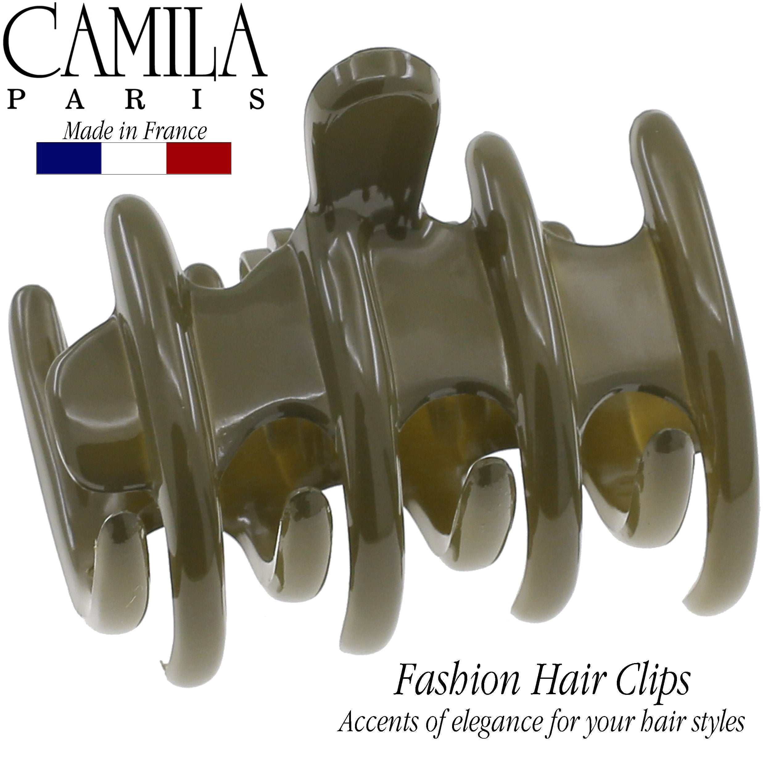 Camila Paris Pink Coral French hair clip cellulose acetate