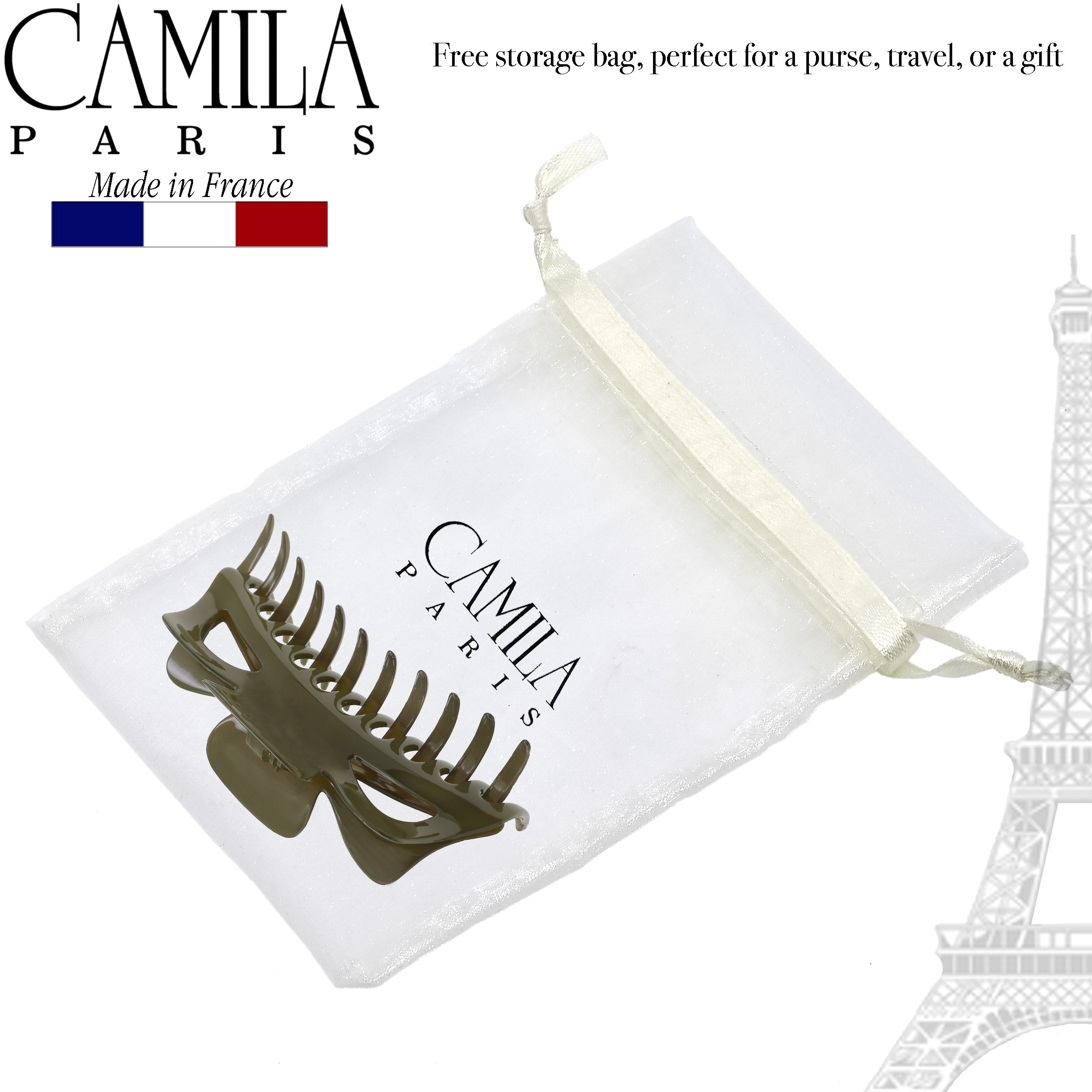 Camila Paris Elizabeth French hair clip cellulose acetate
