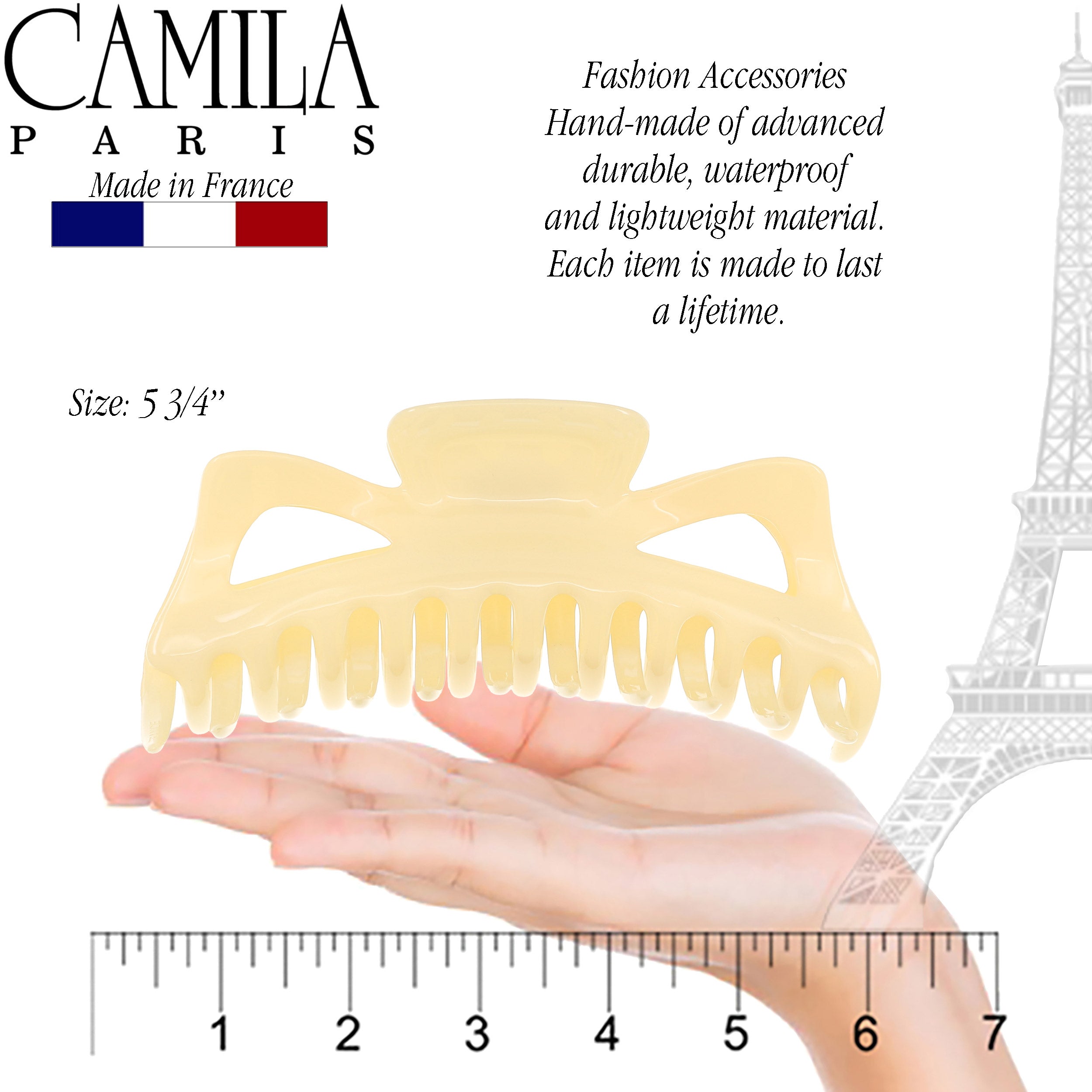 Camila Paris Elizabeth French hair clip cellulose acetate