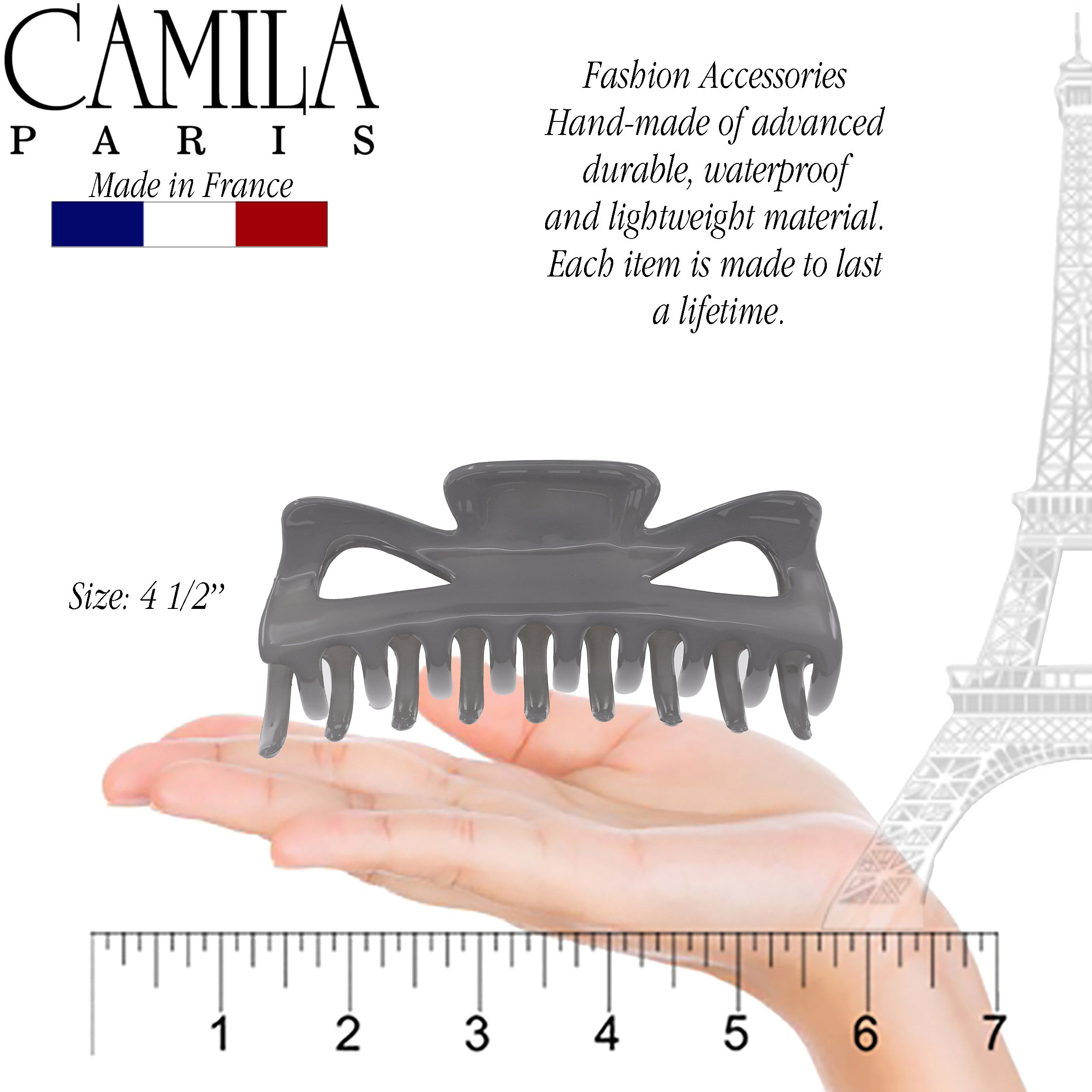 Camila Paris Elizabeth French hair clip cellulose acetate