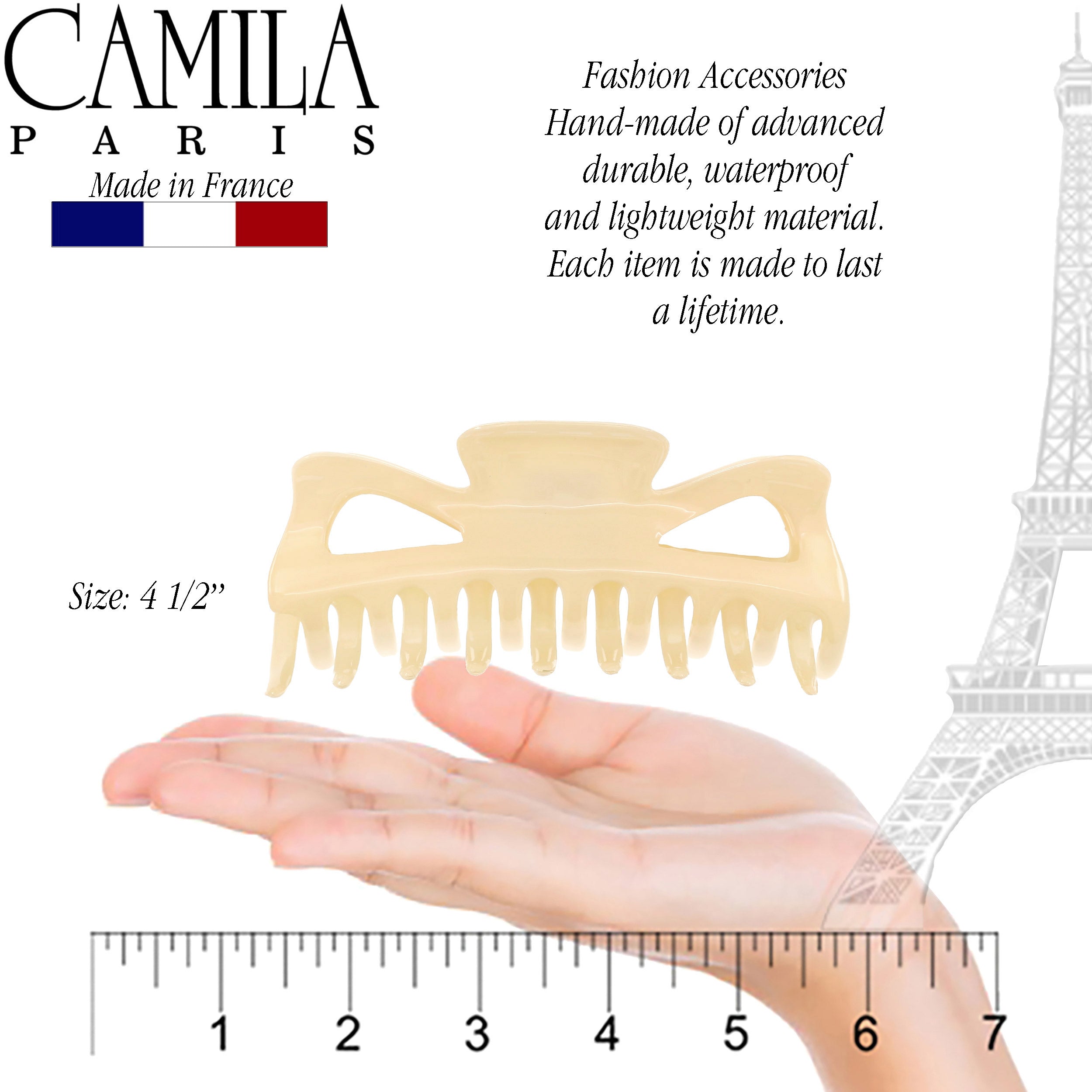 Camila Paris Elizabeth French hair clip cellulose acetate