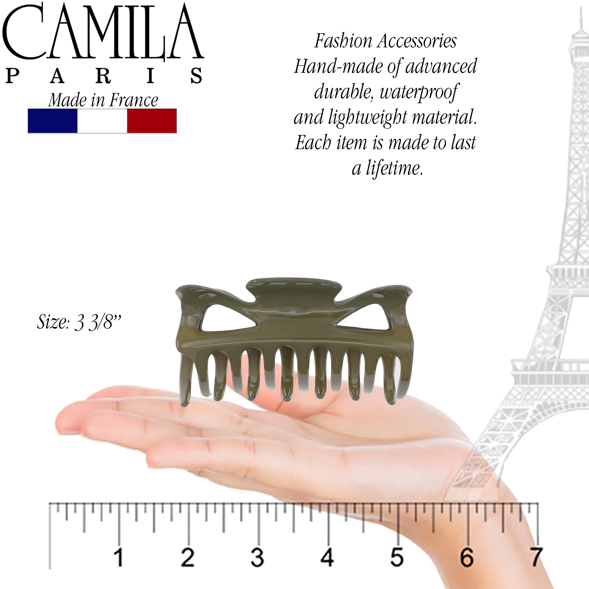 Camila Paris Elizabeth French hair clip cellulose acetate