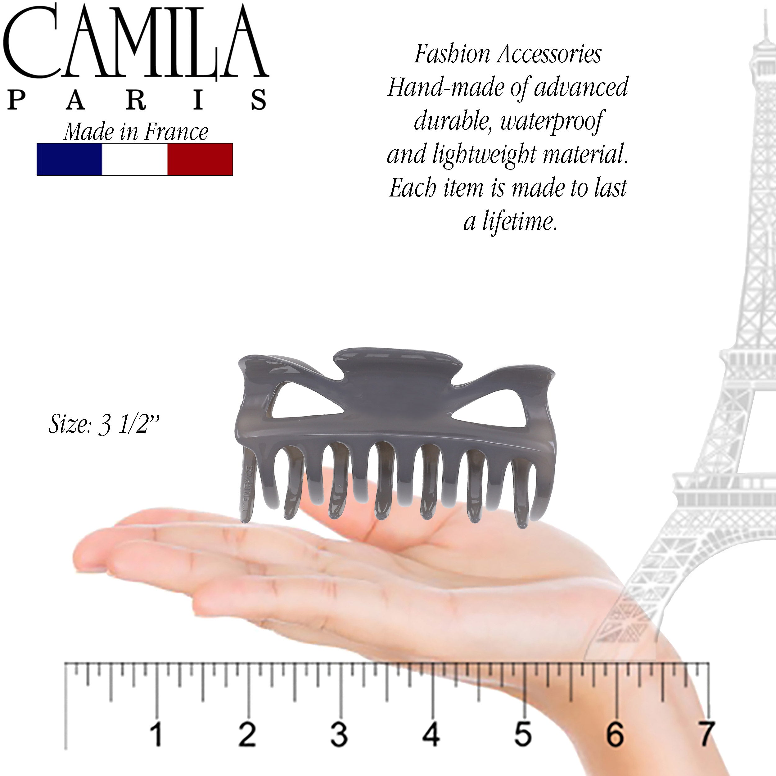 Camila Paris Elizabeth French hair clip cellulose acetate
