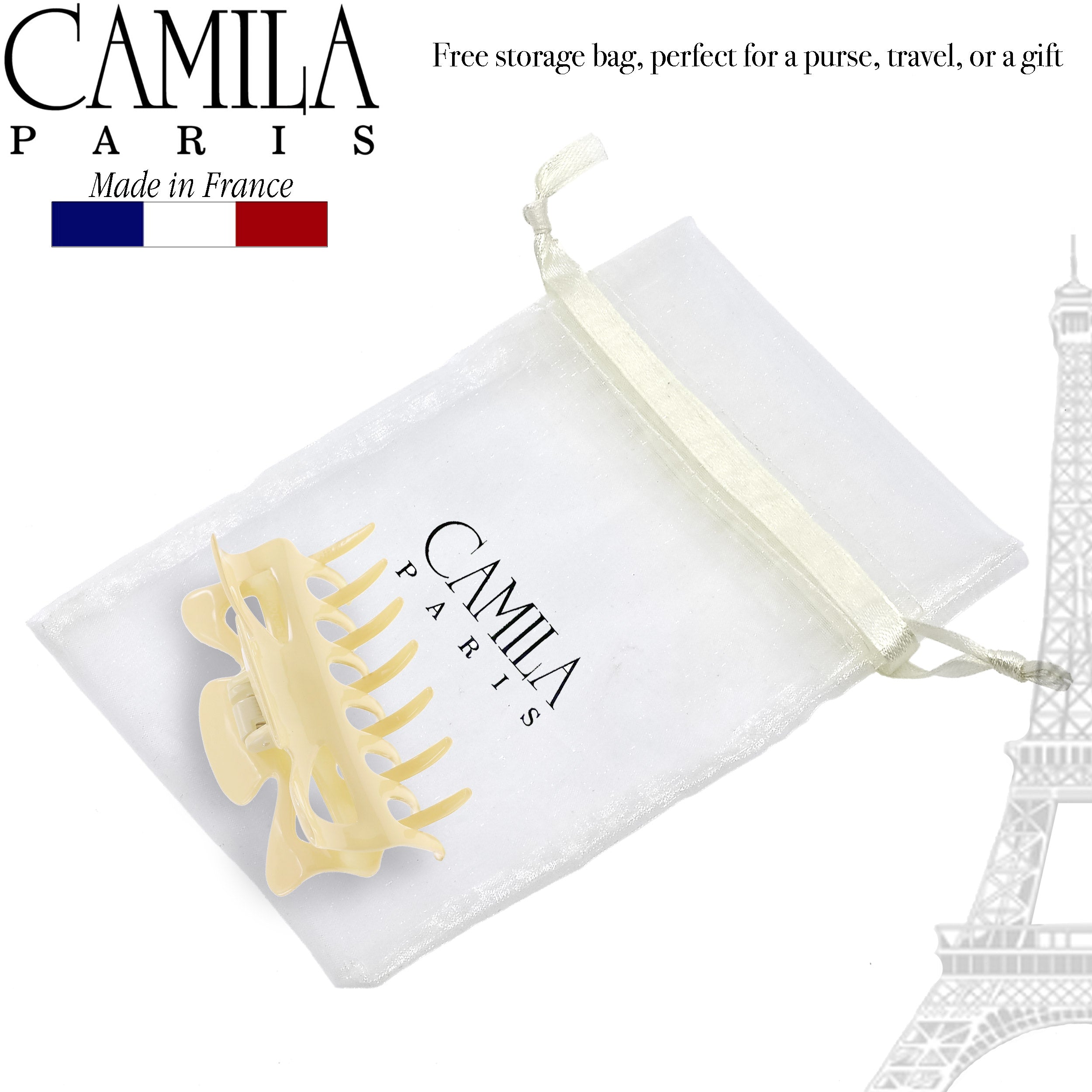 Camila Paris Elizabeth French hair clip cellulose acetate